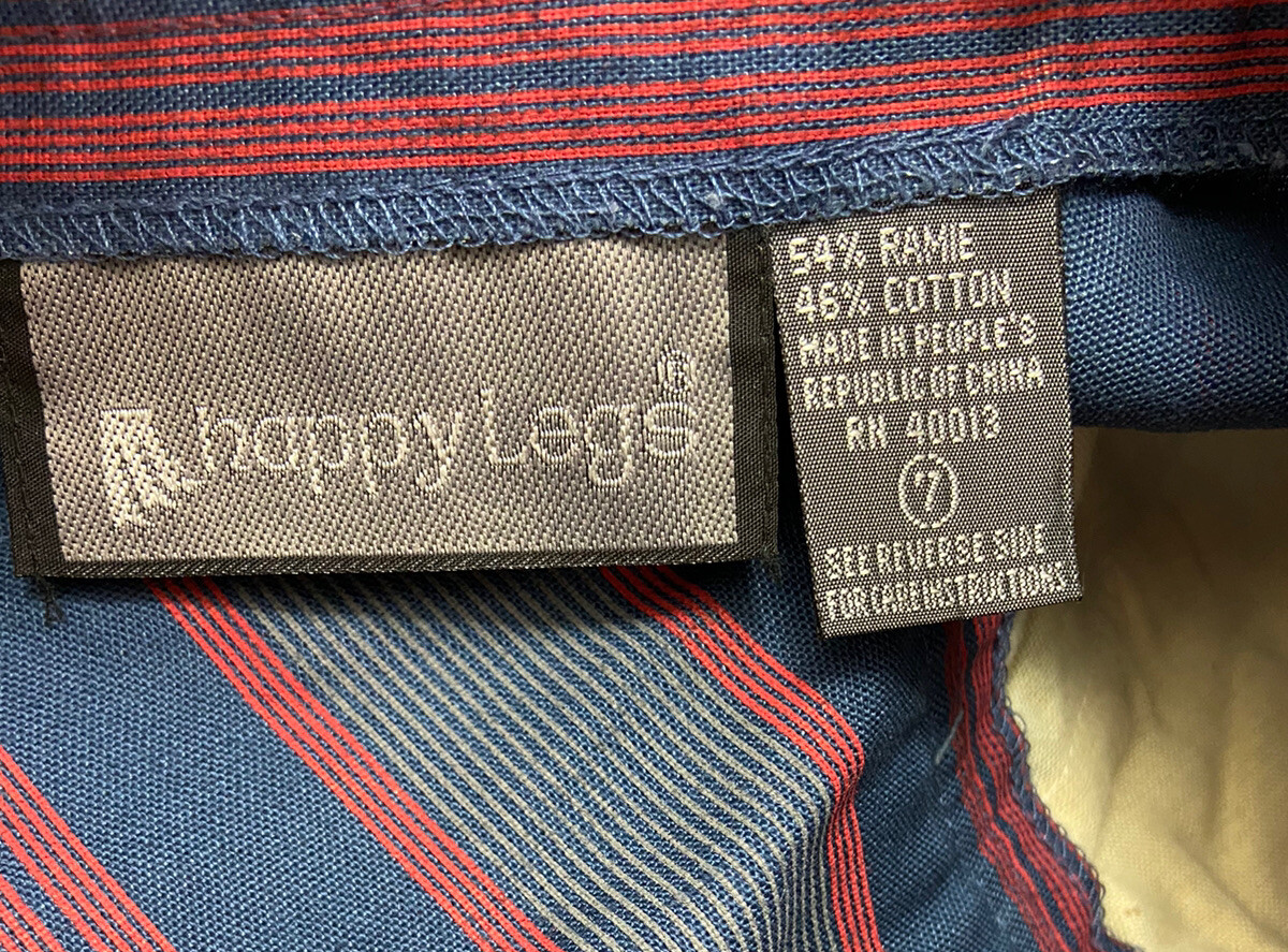 Vintage Happy Legs NWT Blue & Red Striped High Waist Shorts Women’s Size 7
