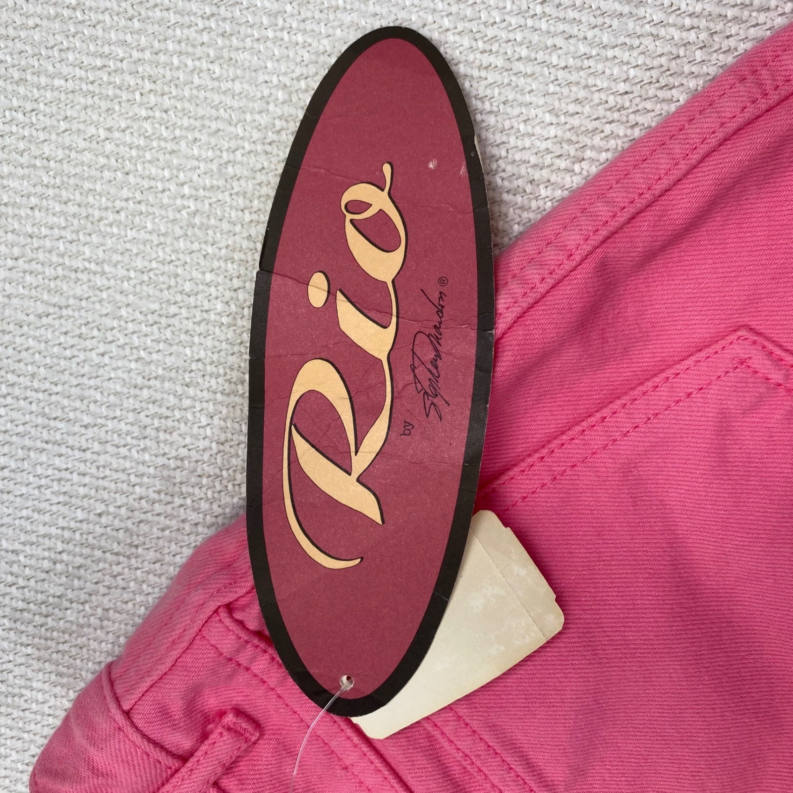 Rio Jeans Womens 11 Hot Pink Vintage High Waist Straight Leg Cotton NWT 722032