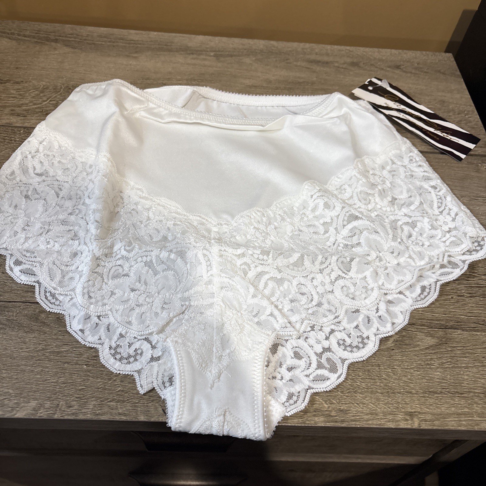 64 Carol Wior White Sexy Panties – Size Large See Thru In Parts