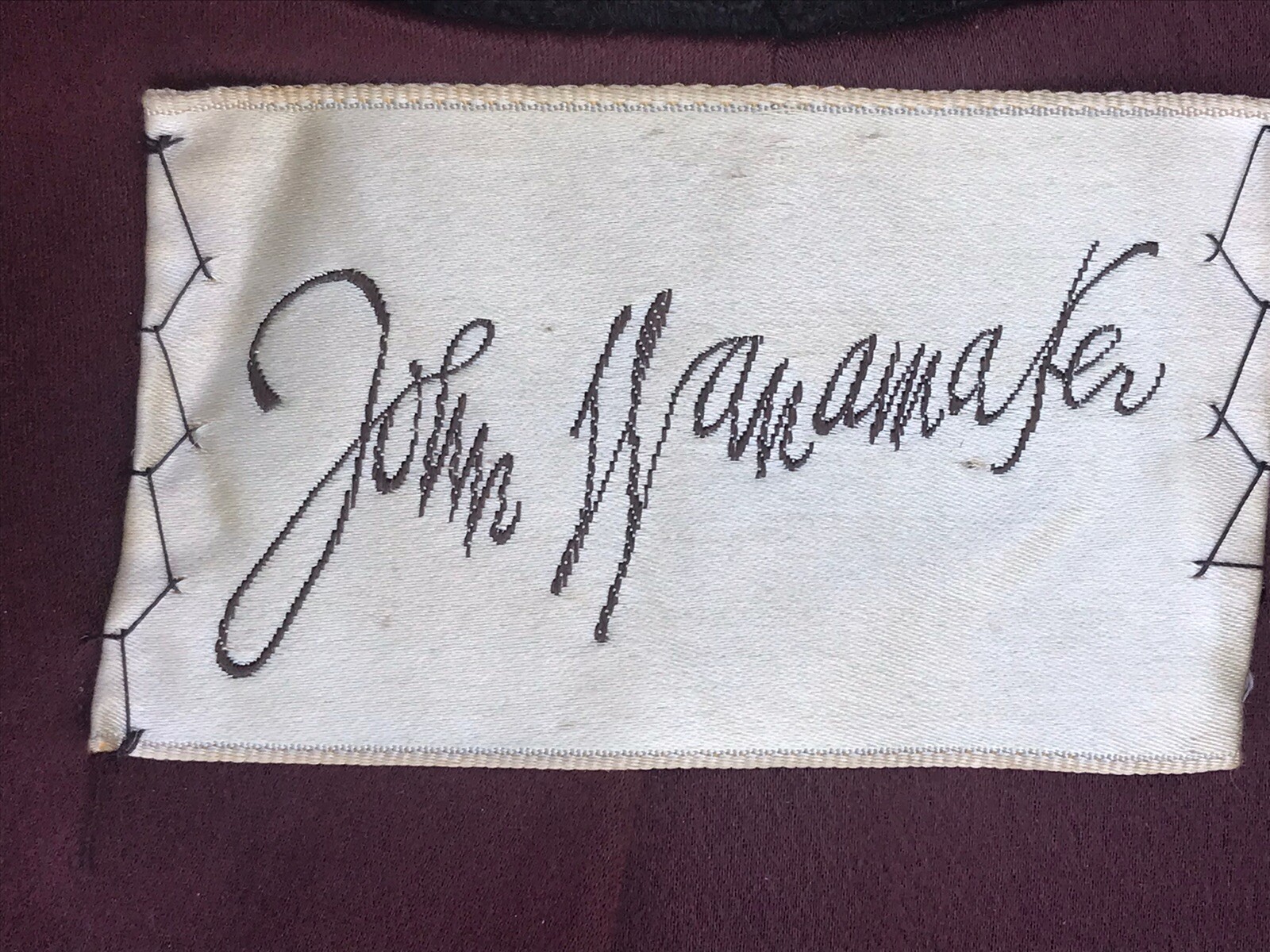 1950s John Wanamaker Brown Wool White Fox Fur Coat Swing Coat