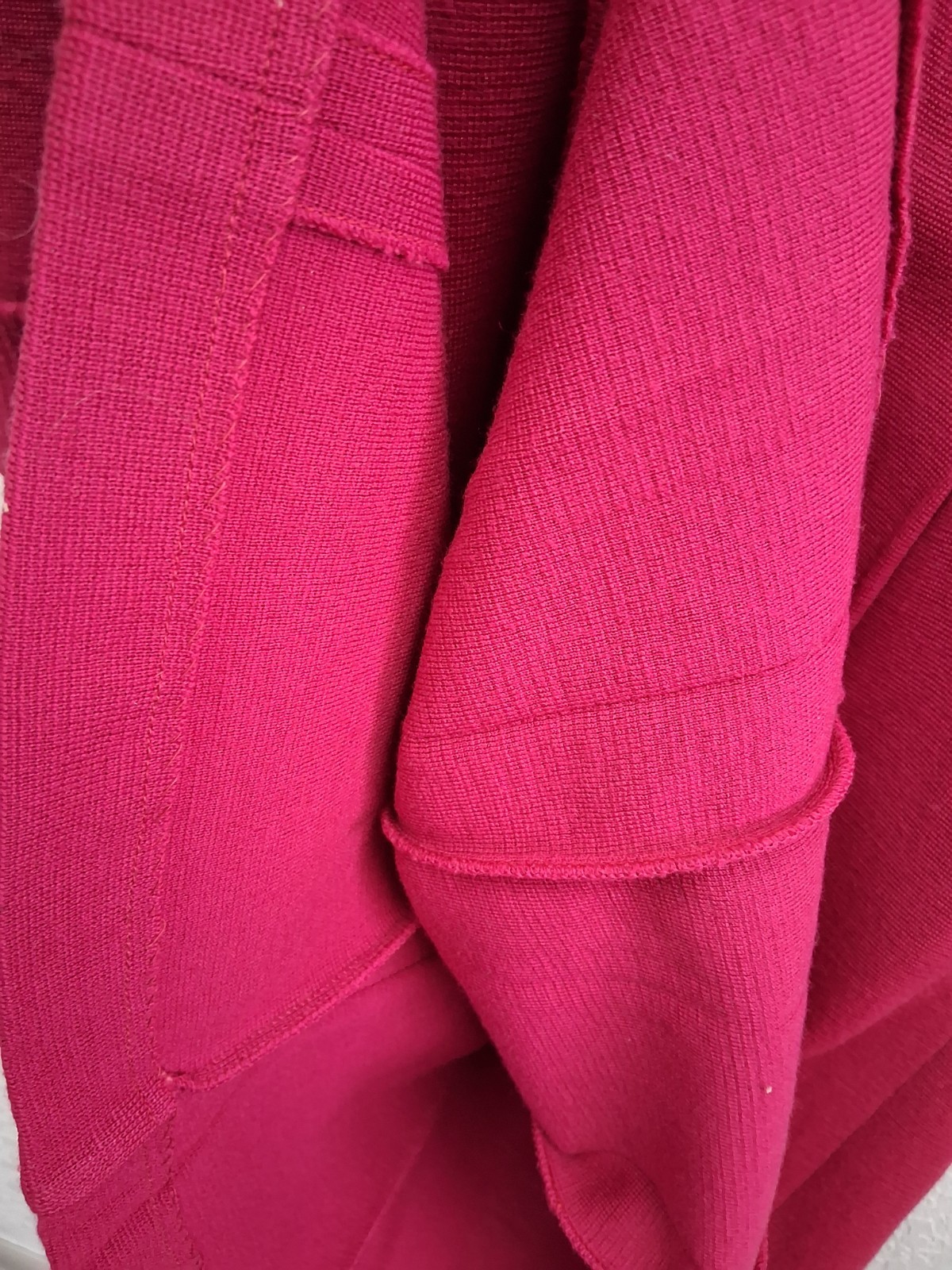 Vintage 60s Mod Dress Cranberry Red Wool Shift Pleated Dress Gino Paoli Italy 10