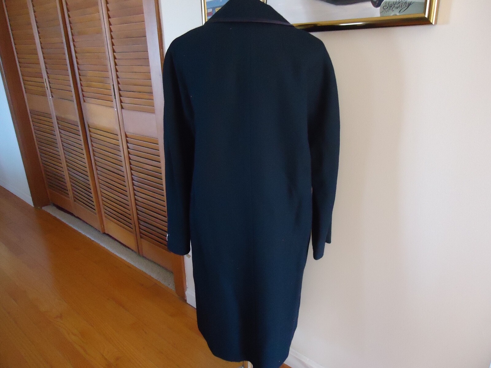 VTG COAT Fashioned by BROMLEIGH New York NEW NOS Navy Wool Lightweight sz16 USA