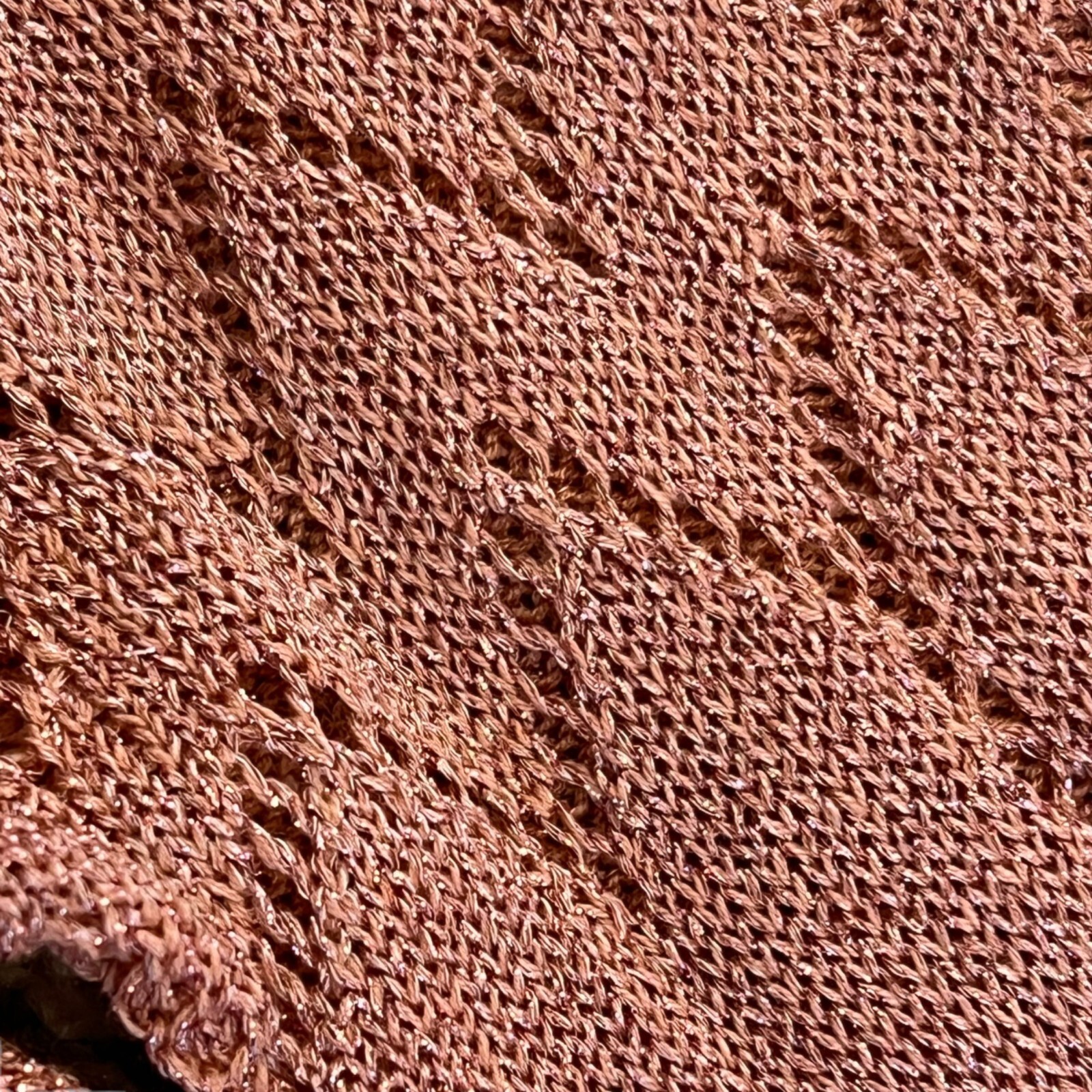 Wenjilli 70s Rose Pink Maxi Metallic Knit Wiggle Dress Balloon Long Sleeve 7/8