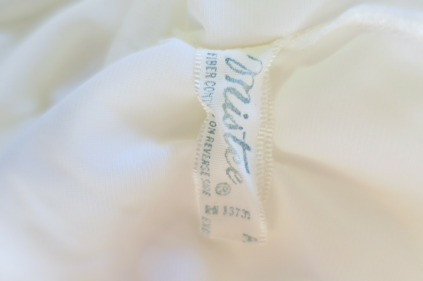 VTG 70s MISTEE Slip sz 4/34 Double Layer Chiffon Lace Empire Waist Bridal Gown