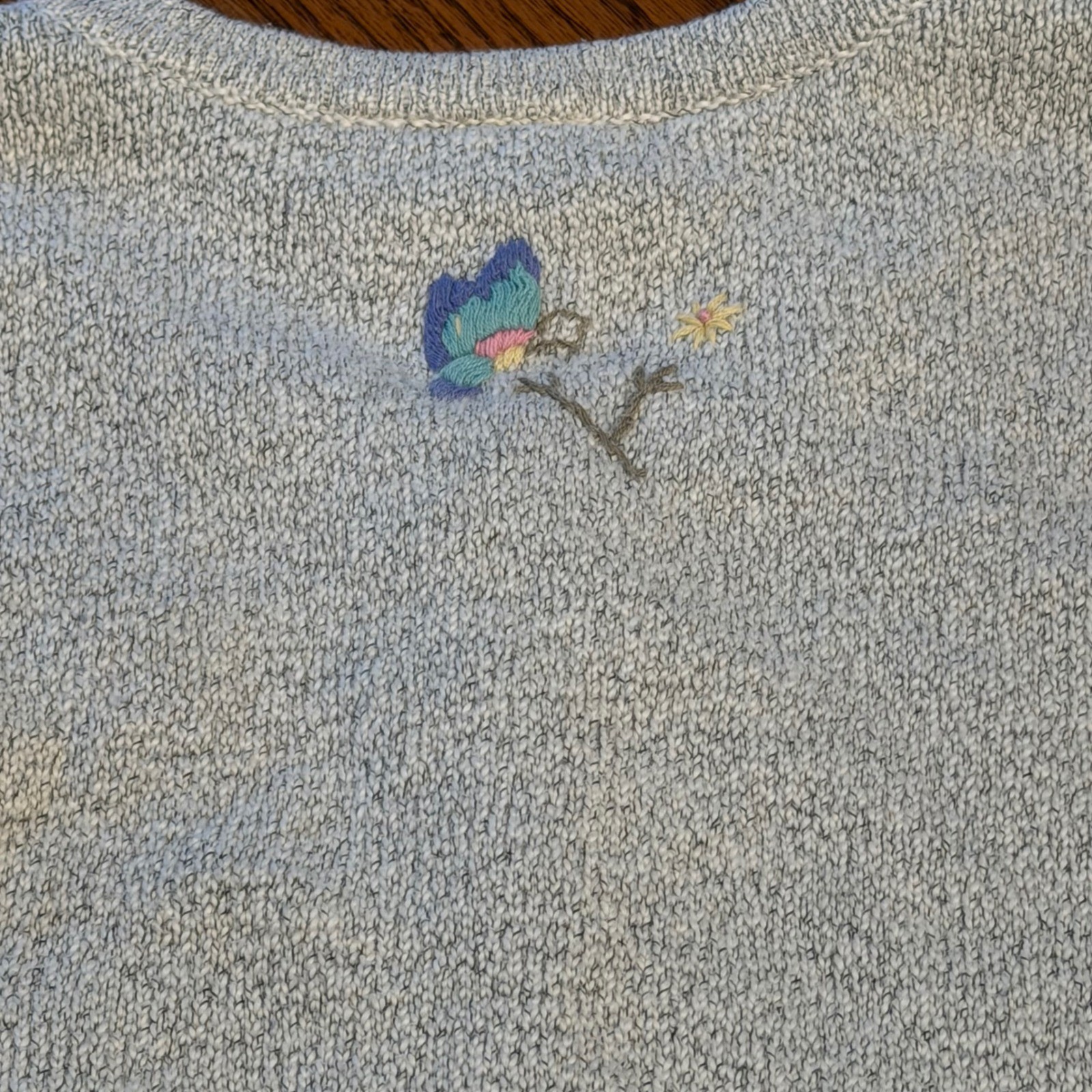 Vintage Northern Reflections Cardigan Sweater Size XL Embroidered Floral Cottage