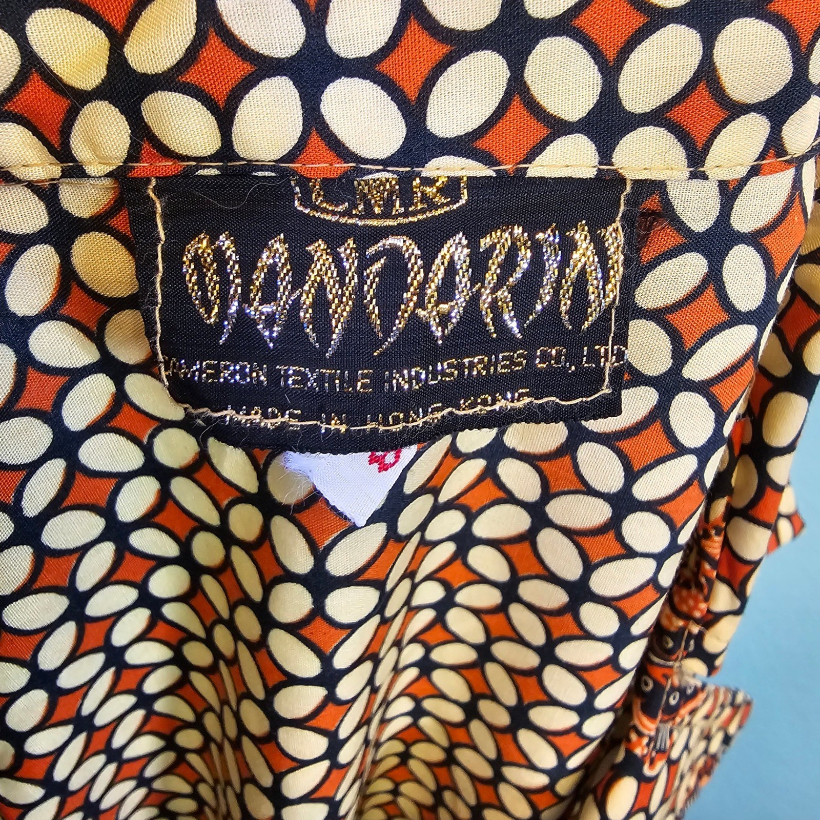 Vintage 60s Mandarin Hong Kong Batik Print Sleeveless Aline Mod Shift Dress
