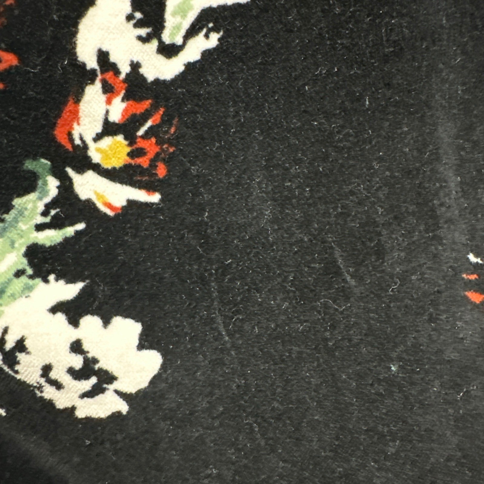 Kenzo Jeans Vintage Floral Velvet Button Up Jacket Black Size EU 38