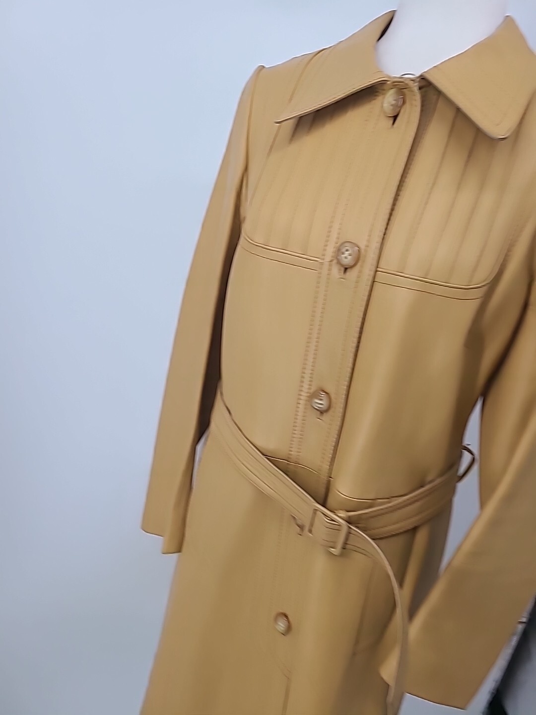 Vintage Leda Spain By Gropper For I. Magnin Long Leather Trench Coat