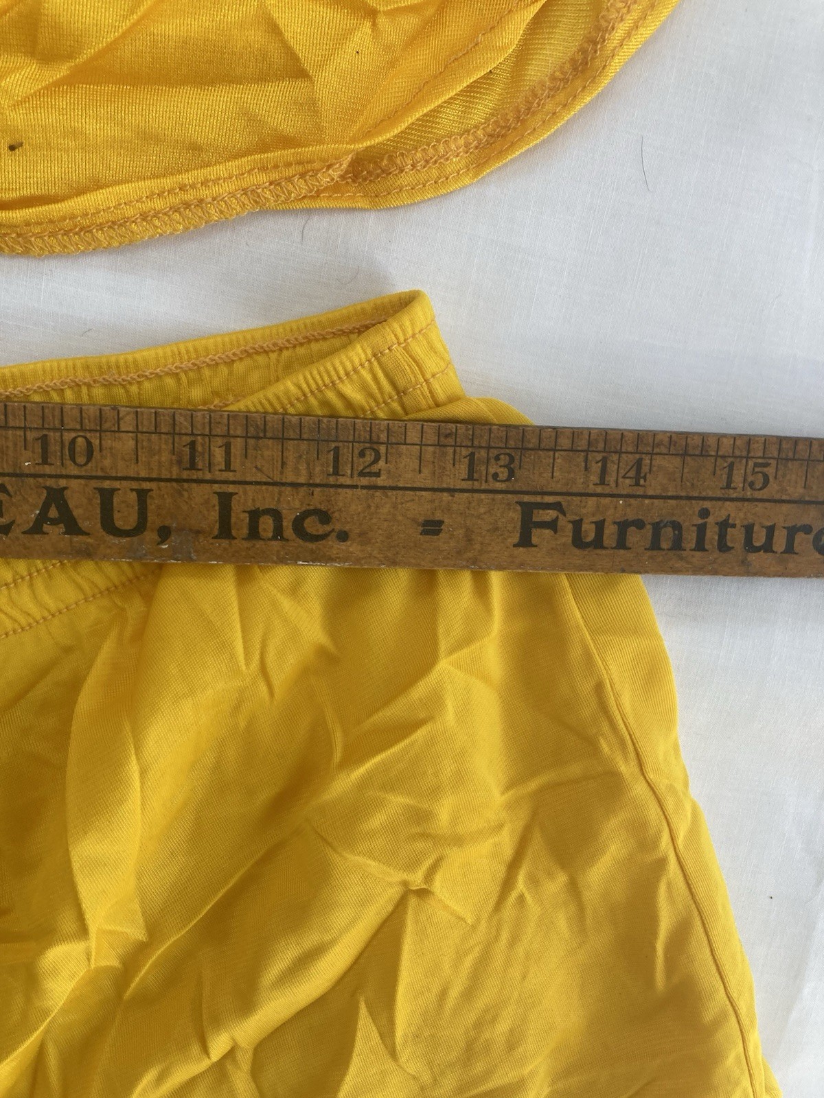 VTG 1970s 80s Nike Sports Wear Tank Top Shorts Set Womens Large Yellow USA Made