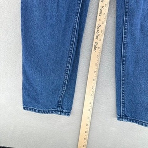 VTG Lee High Waisted Tapered Leg Mom Jeans Medium Wash Blue Denim 28×30 12R 90s