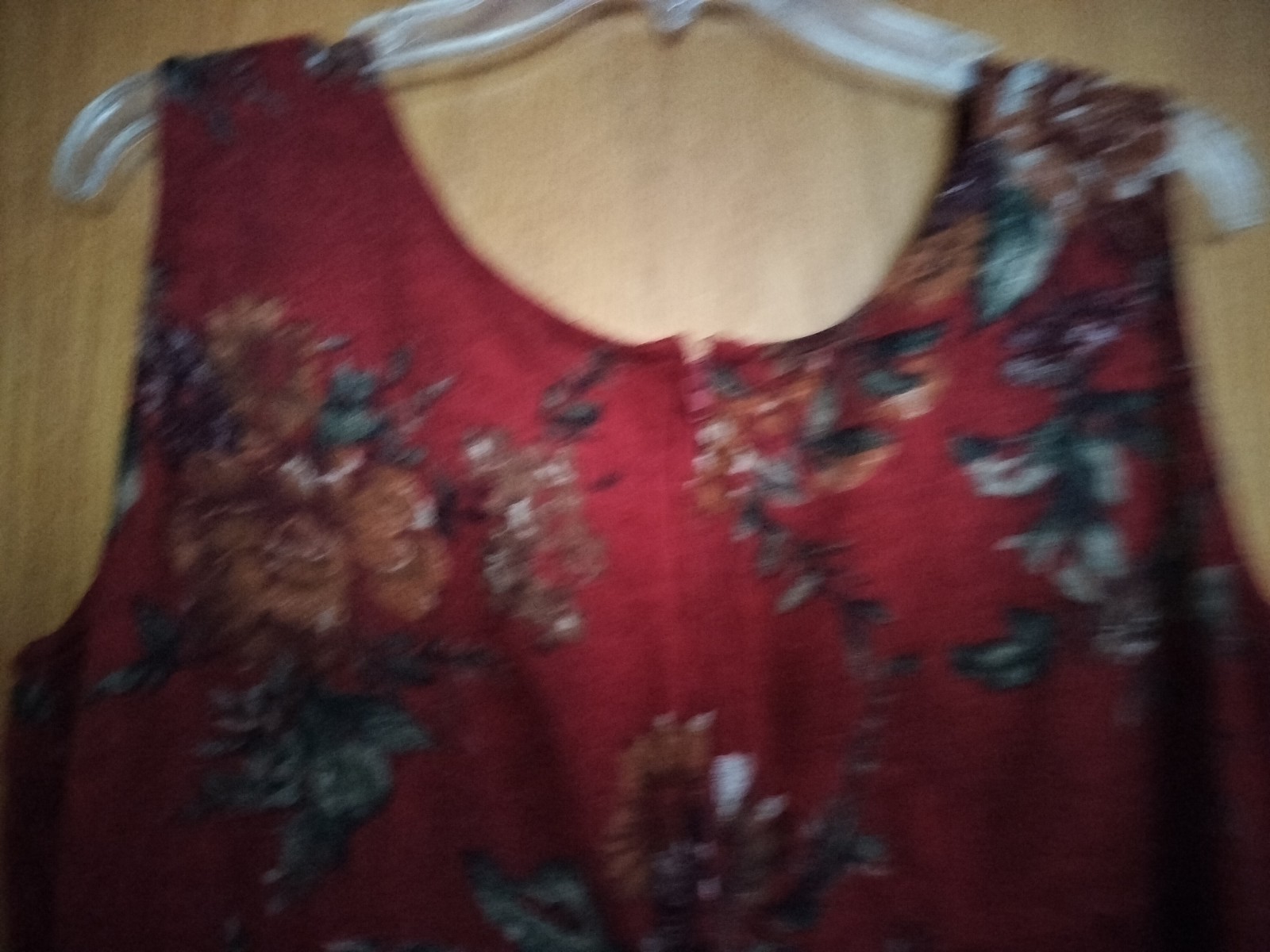 Dressbarn Midi Dress Vintage Dark Red Multicolor Floral Textured Size L