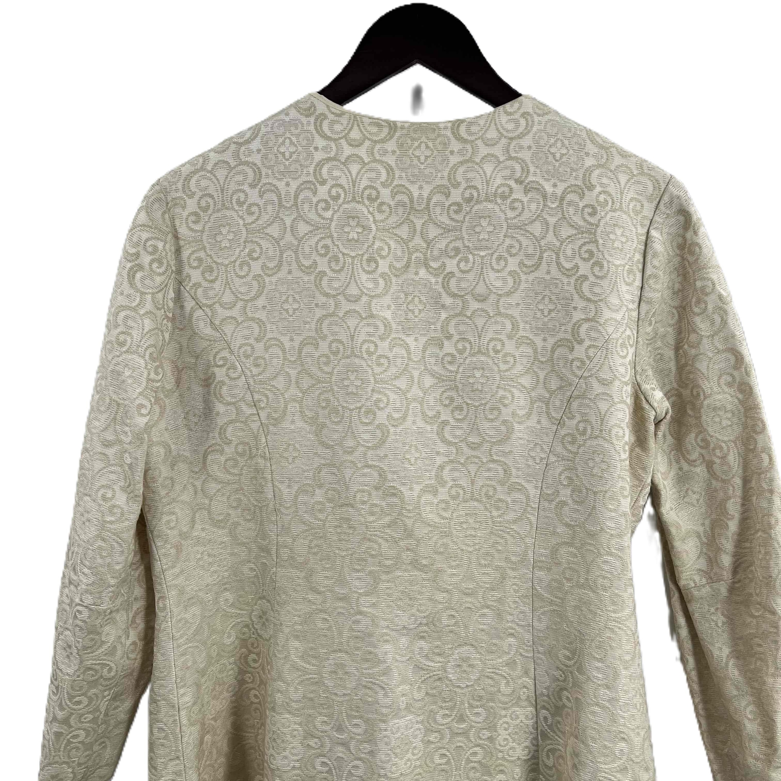 Vintage Cream Brocade Midi Evening Overcoat Womens Med / Large (estimated)