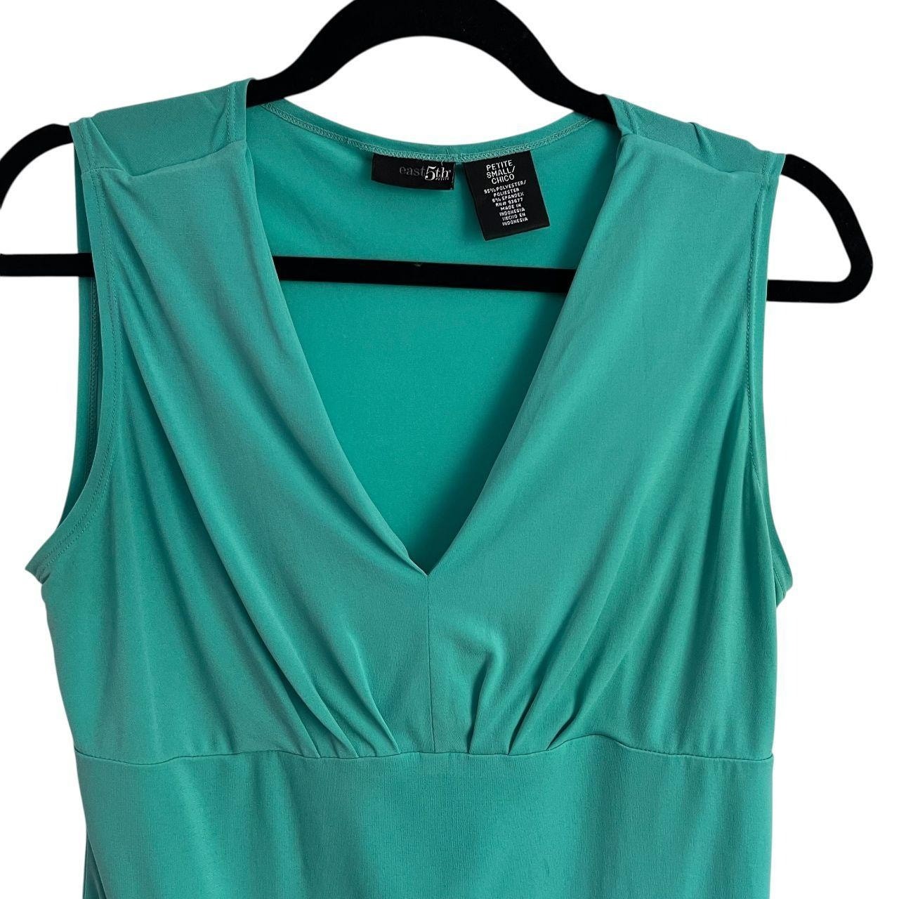 East5th Teal V-Neck Tank Top: Y2K, 2000s