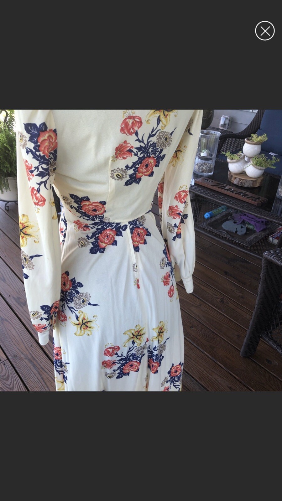 Lizzie Tish Vintage Maxi Floral Halter Dress with Jacket-XS