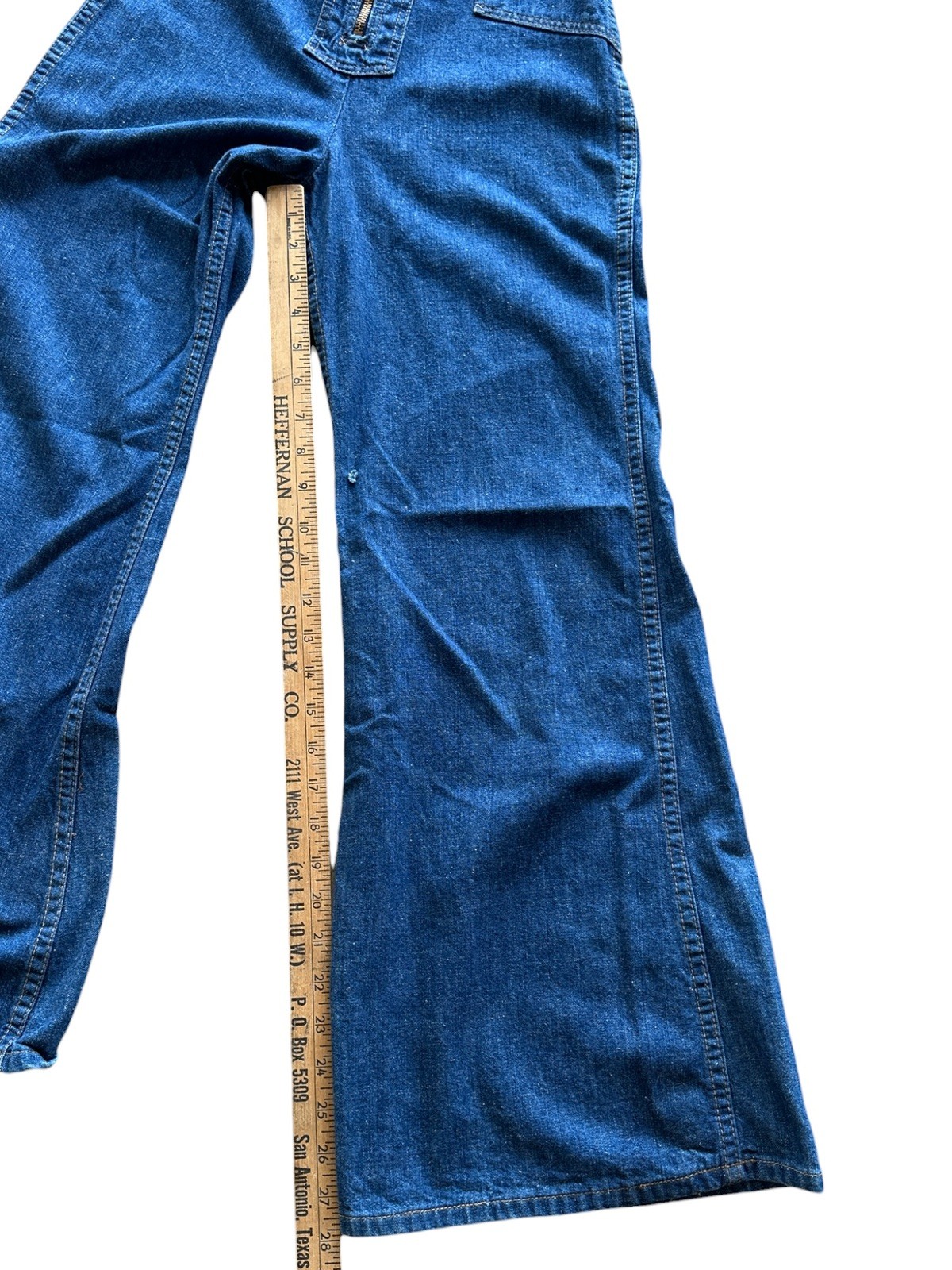 Vintage 70s Bell Bottom Jeans By Maverick 24×28 Flares Denim