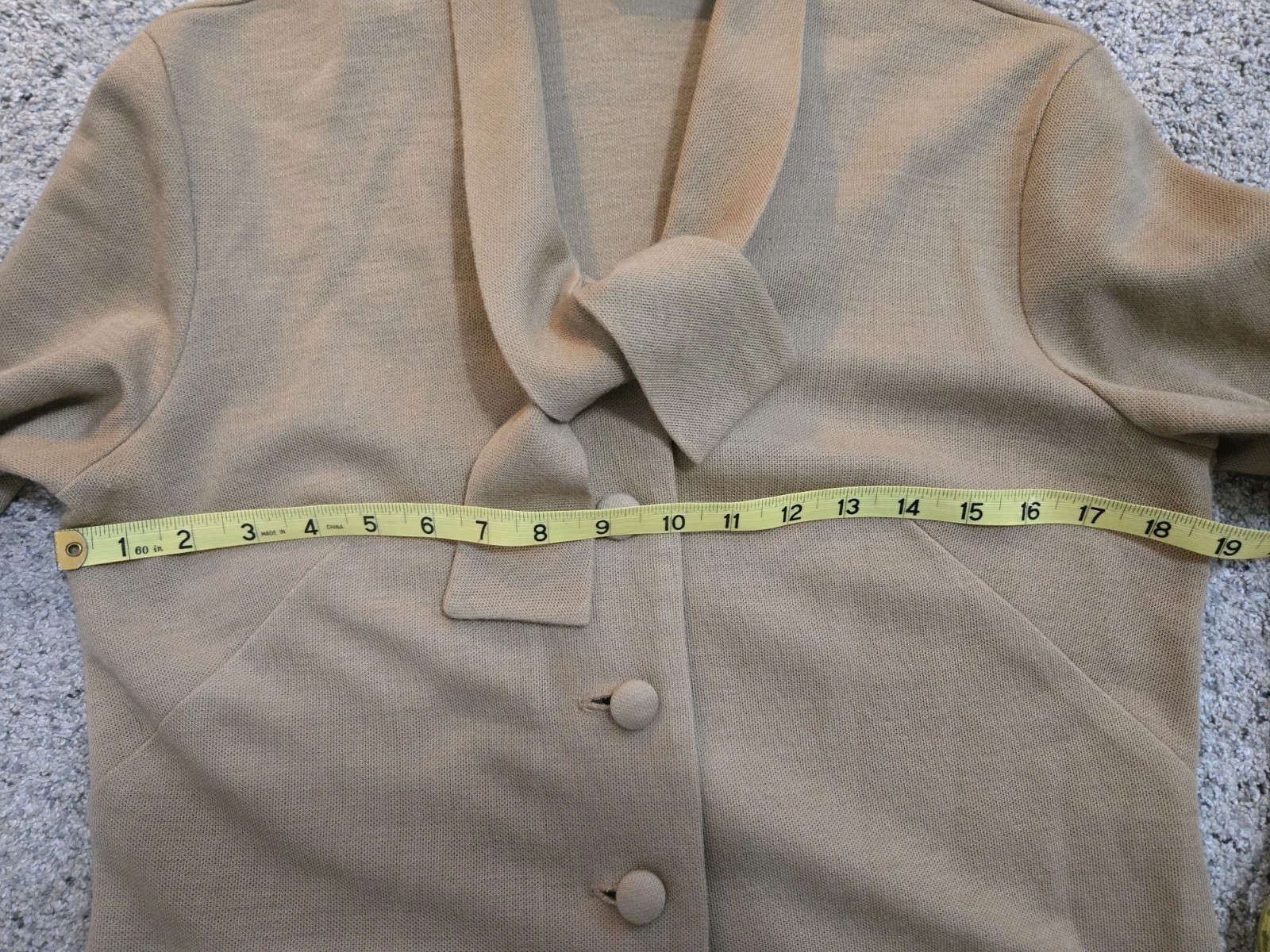 Vintage Jo Hardin Originals Dallas Tan Blazer Sz Small 1970s-1980s