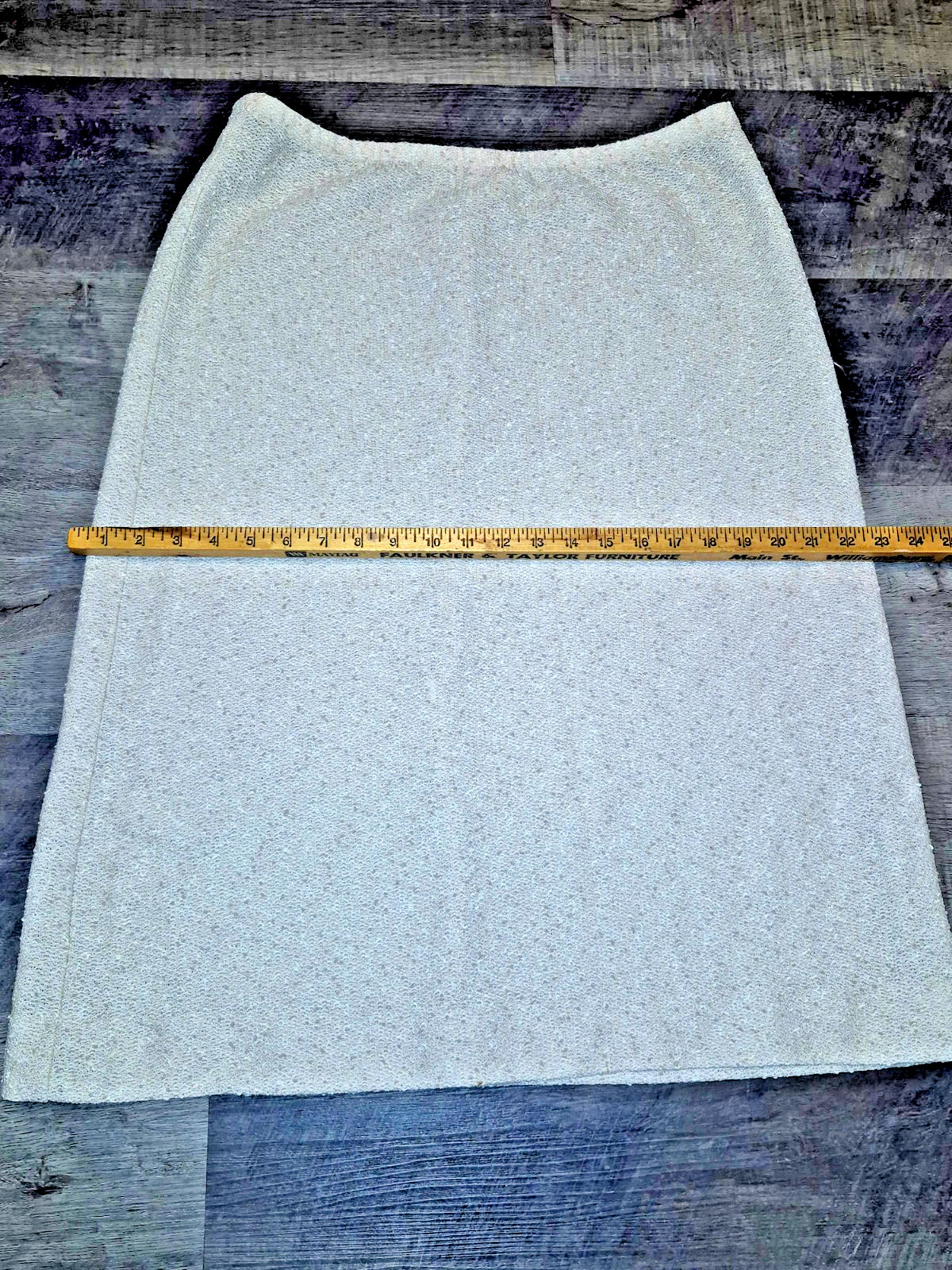 Vintage Leslie Fay My Latest 2-Piece Knit Set Cream Peplum Top Skirt 70s Boho