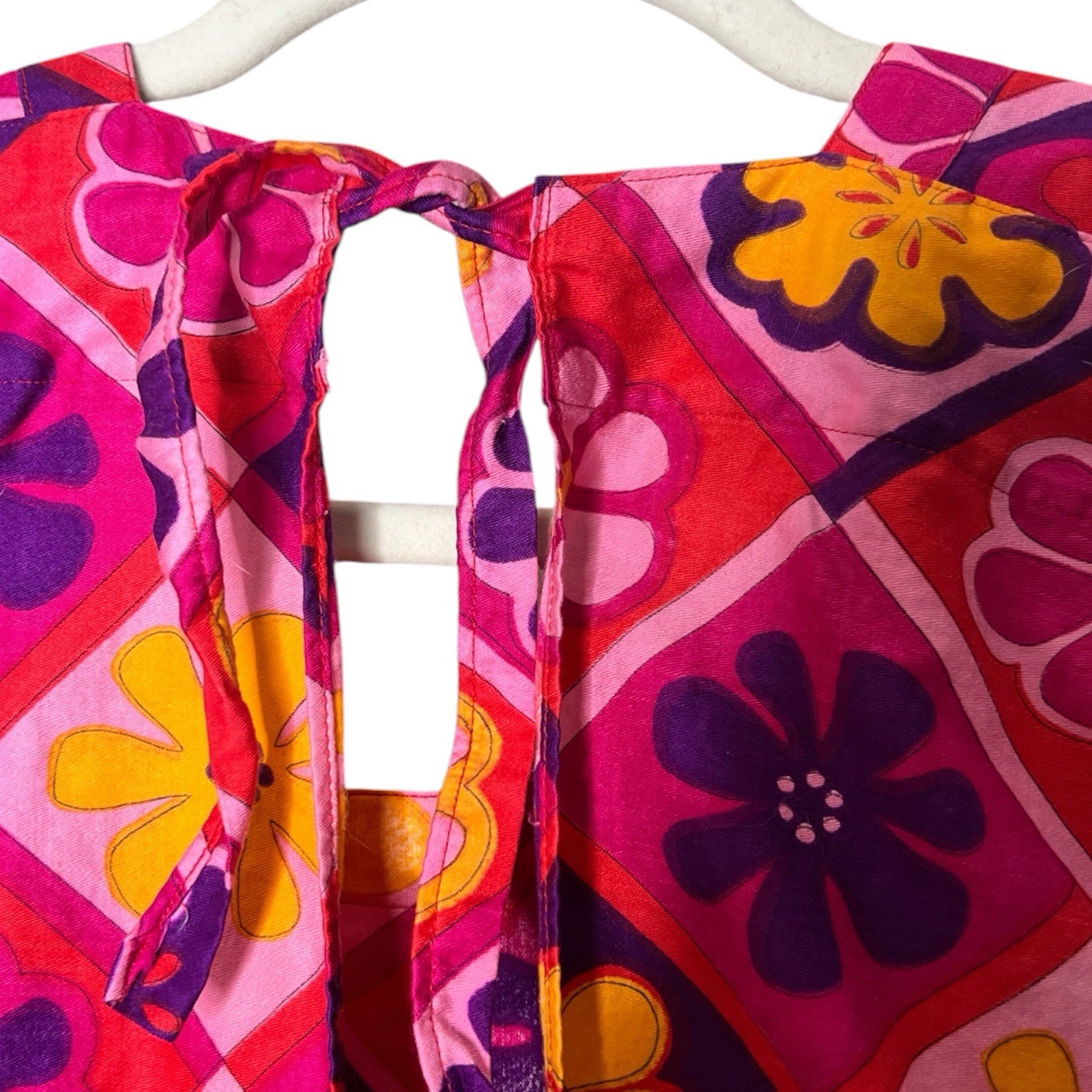 Vtg 60s DESIGN HOUSE Japan Artist Smock Apron Mod Psychedelic Flower Power