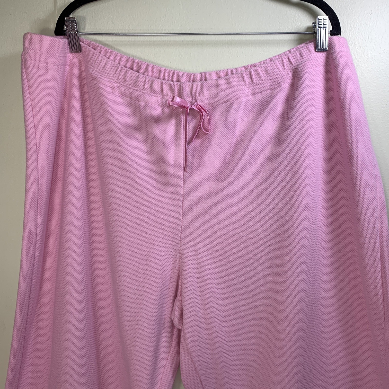 Vintage Lounge Set Pajamas XXL Soft Textured Knit V Neck Pull On Pants 2pc