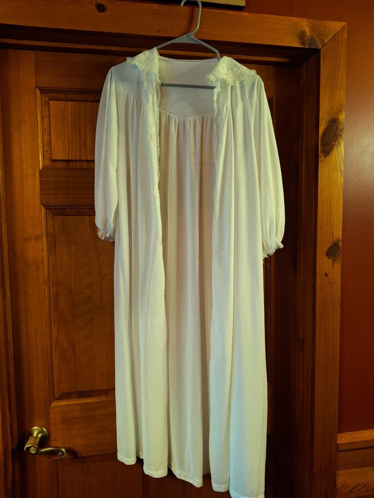 Vintage Charmode Robe White Sheer Sears & Roebuck Lace