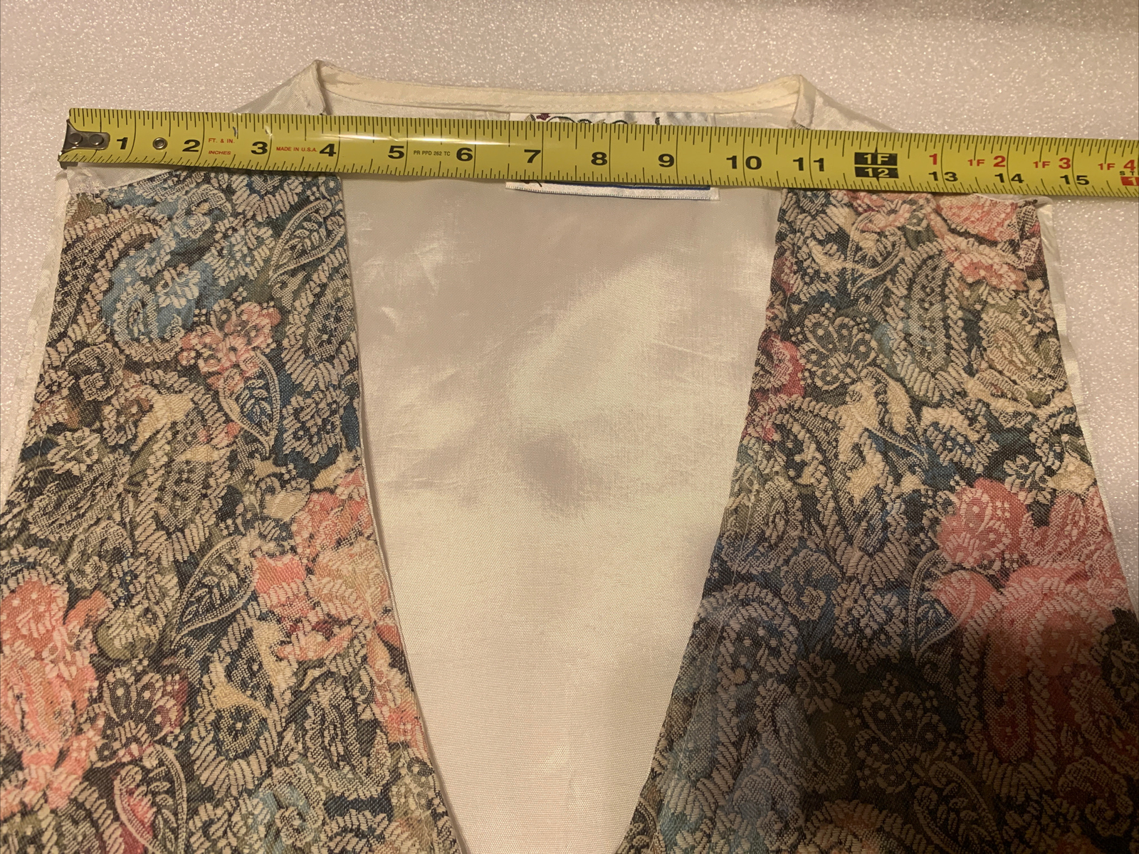 Vintage Golden Touch Cream Peach Gray Vest WOMAN’S Size 2XL