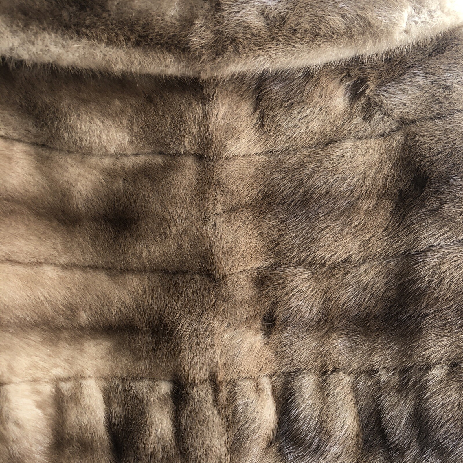 Vintage Autumn Haze Emba Natural Brown Mutation Mink Arm Slits Fully Lined Mint