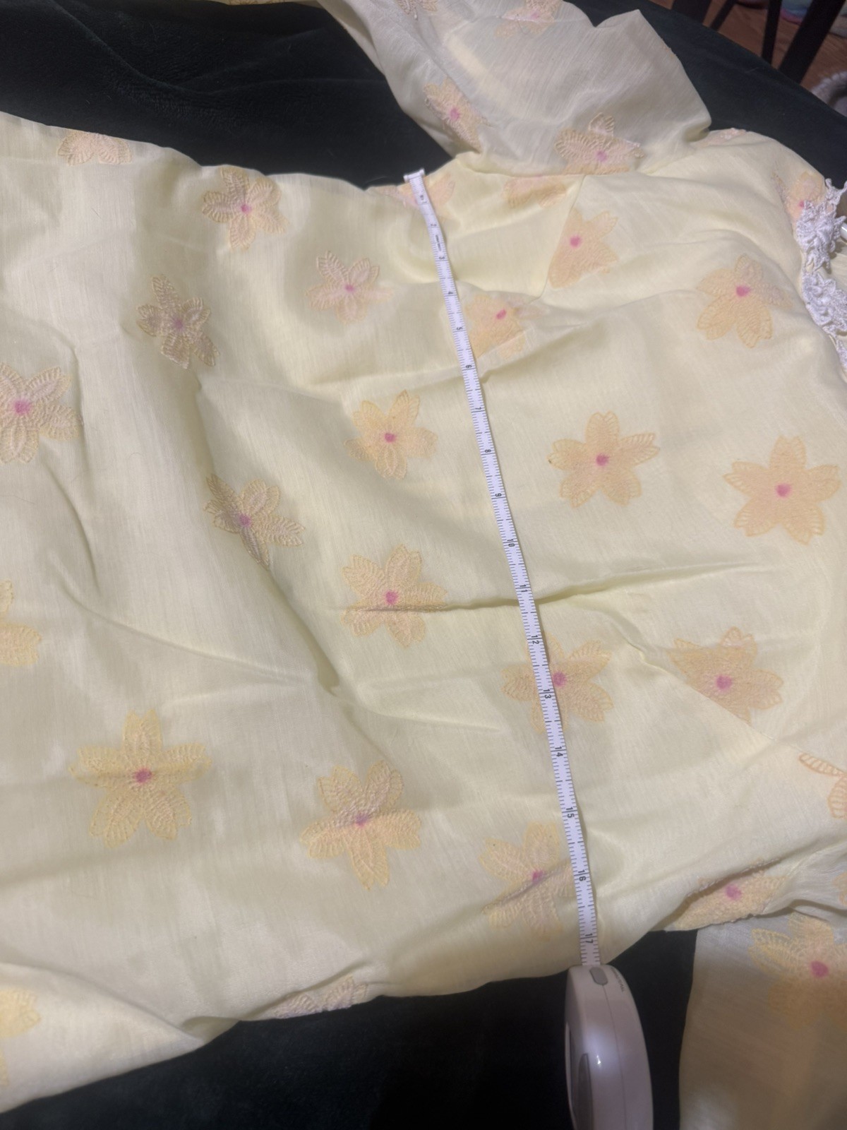 Vintage Yellow Floral Bell Sleeve Dress