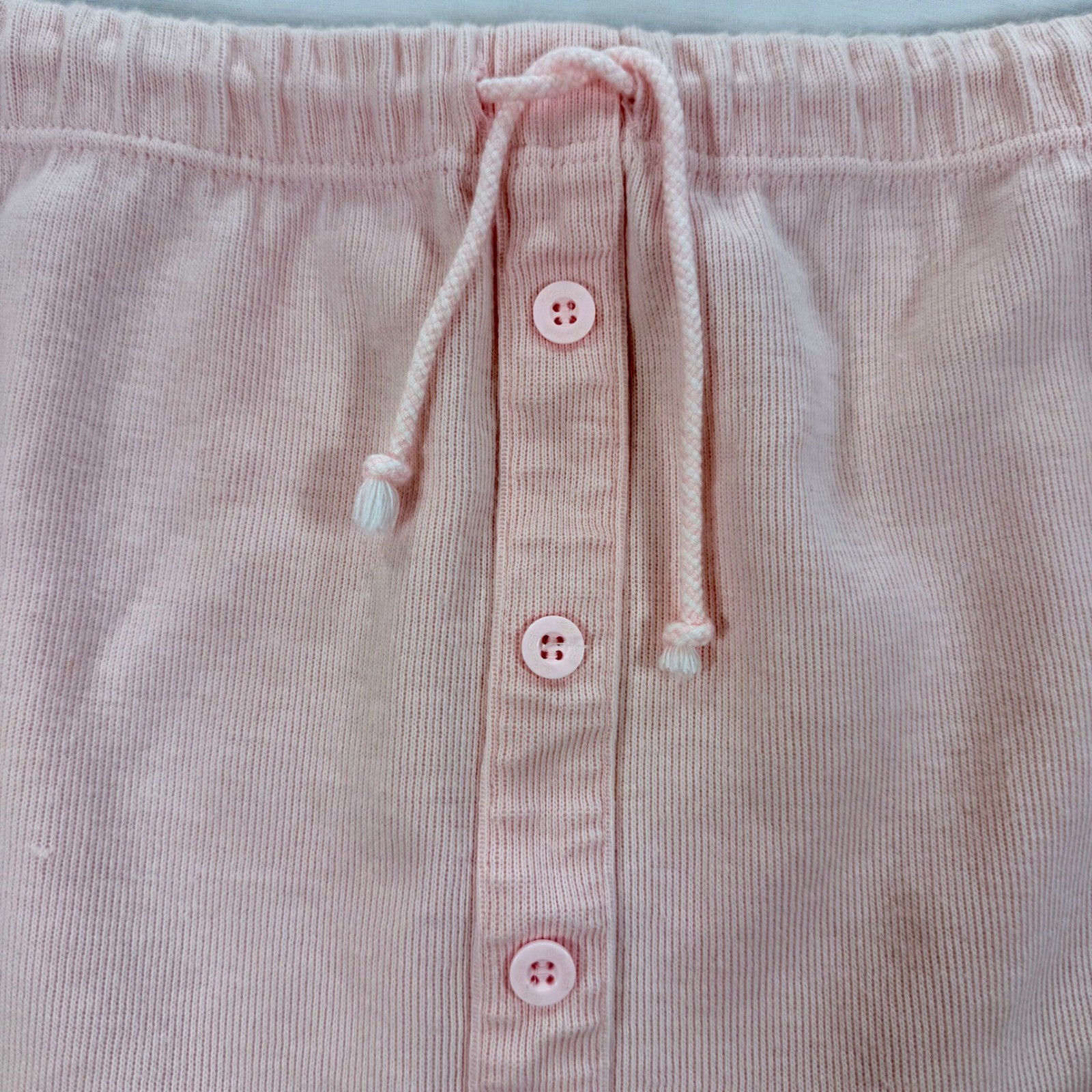 Vintage 70s Chris Evert Pink Tennis Skirt Preppy Cotton Blend Ribbed Mini L