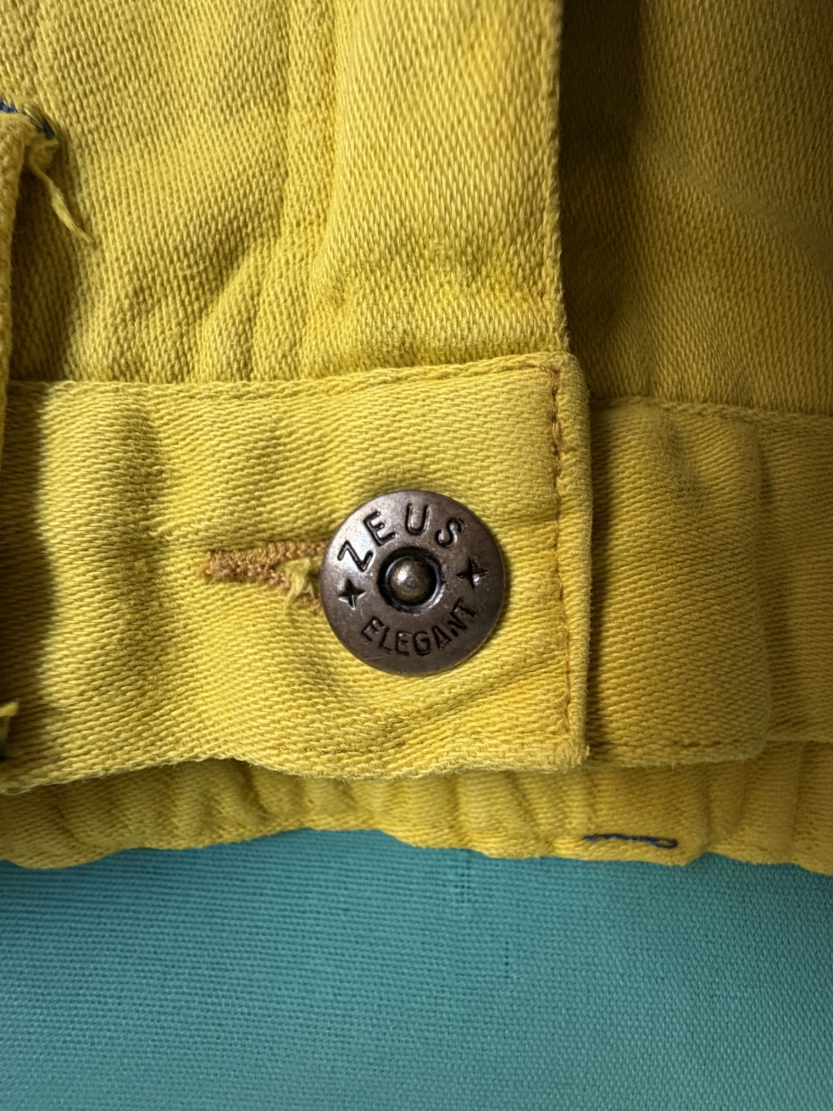 Oilily 1980s Womens Vintage 100% Cotton Balloon Waist Yellow Jeans