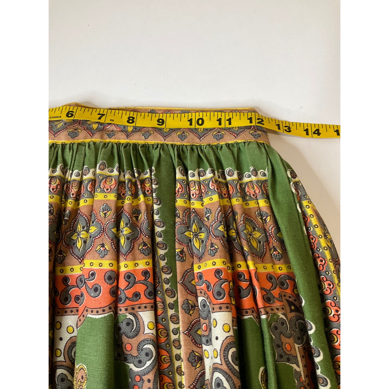 Vintage Jacaranda Skirt Set w/ Tank Top Handkerchief Boho Cottagecore Hippie XS