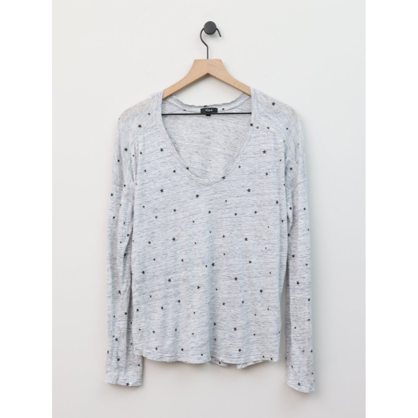 Rails Heather Gray Rivet Stars Long Sleeve T-Shirt Small