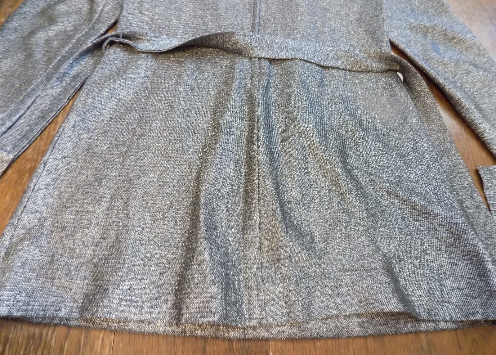 Vtg FAB Shimmer Silver Lame Dress J Harlan Mod Mini Tie Belt Gold Lace Trim Sz S