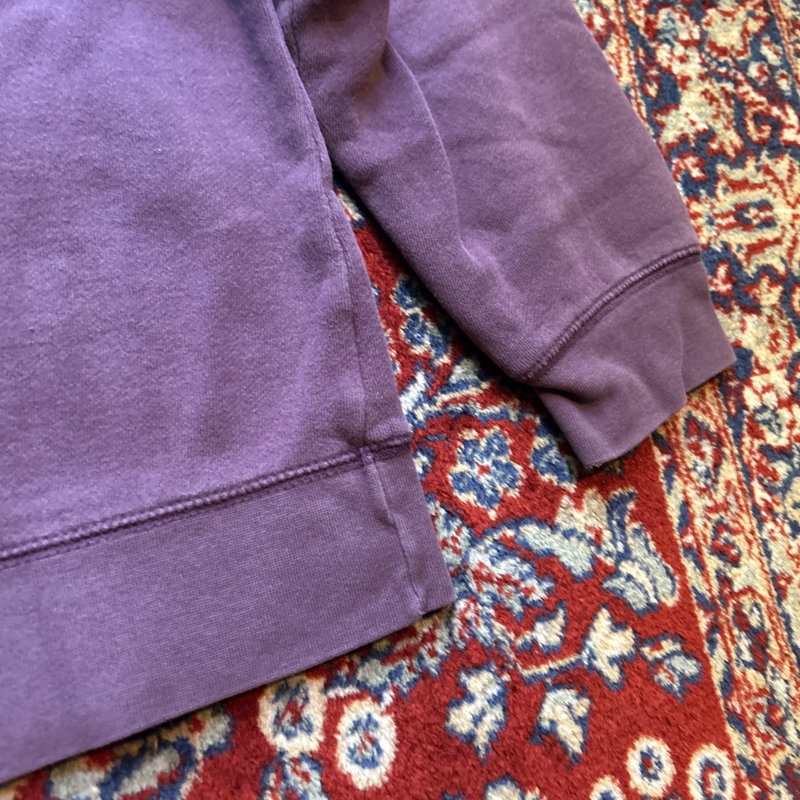 VTG Classic Elements Cat Embroidered Women L Apple Pullover Purple Sweatshirt