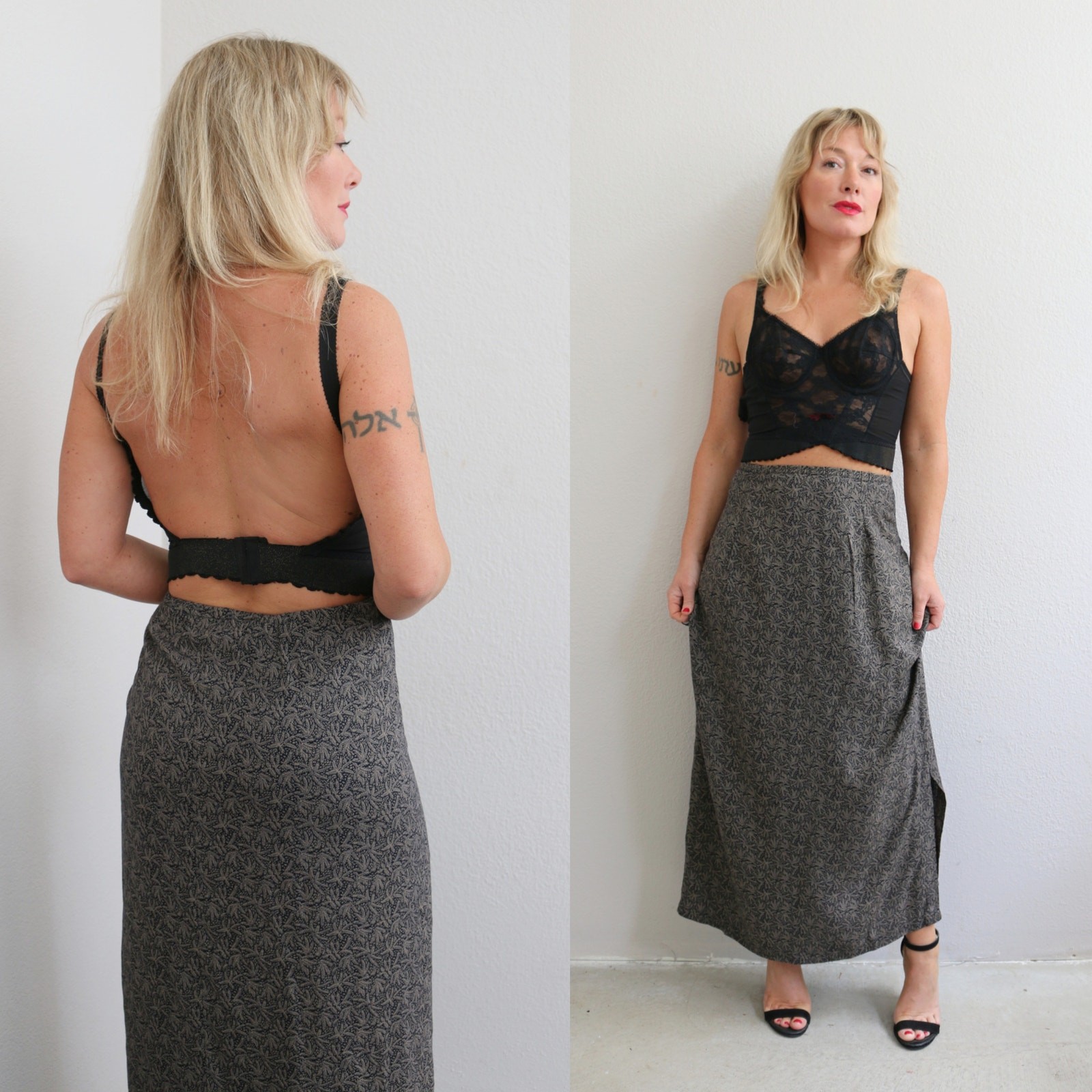 2000’s Vintage Norton McNaughton Rayon Skirt ~ Women’s LG XL 30″ to 38″ Waist