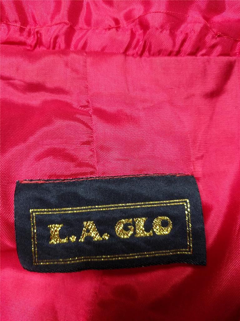 1980’s VINTAGE RED SHORT FIT & FLARE PARTY, PROM L.A.GLO DRESS-32″ BUST