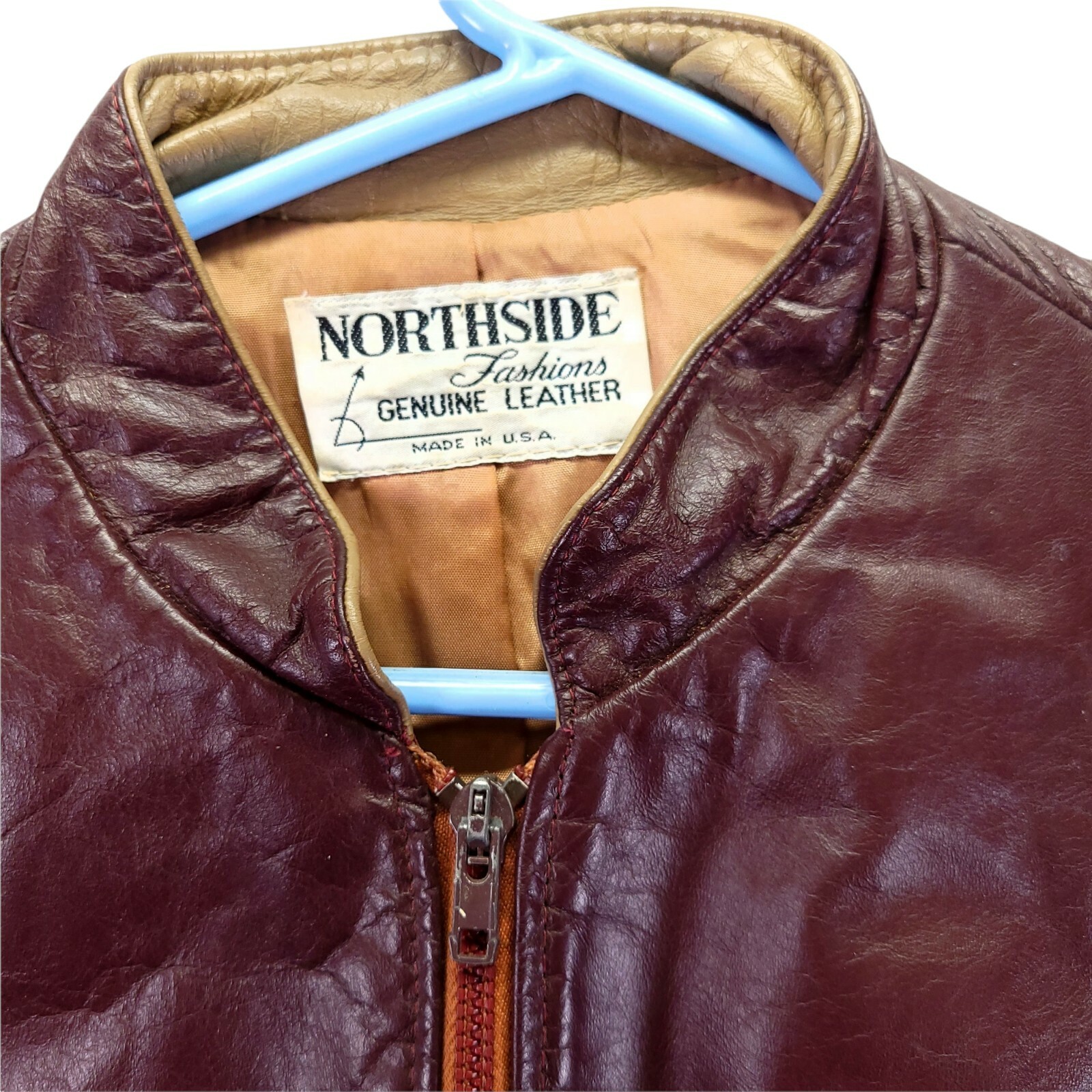 Vintage Woman’s Leather Jacket Northside Fashions USA Size 12 Maroon