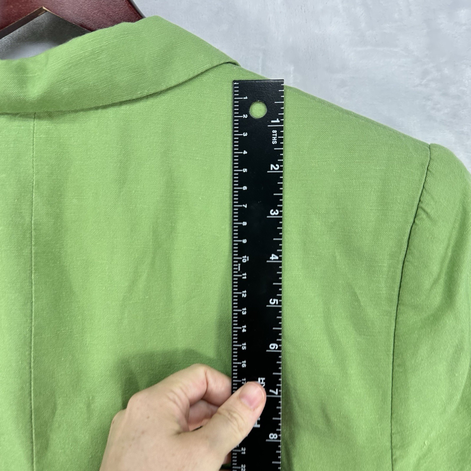 Vintage Judith Hart Pants Set Womens 12 Jacket Linen Blend Lime Green Maximal