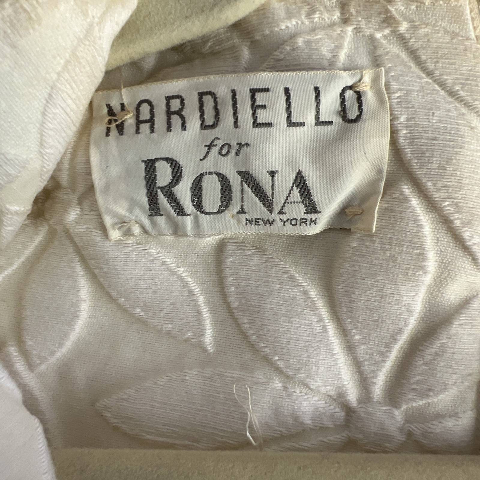 1960s Nardiello For Rona Sleeveless Dress Embossed Floral & Coral Beads Pockets!