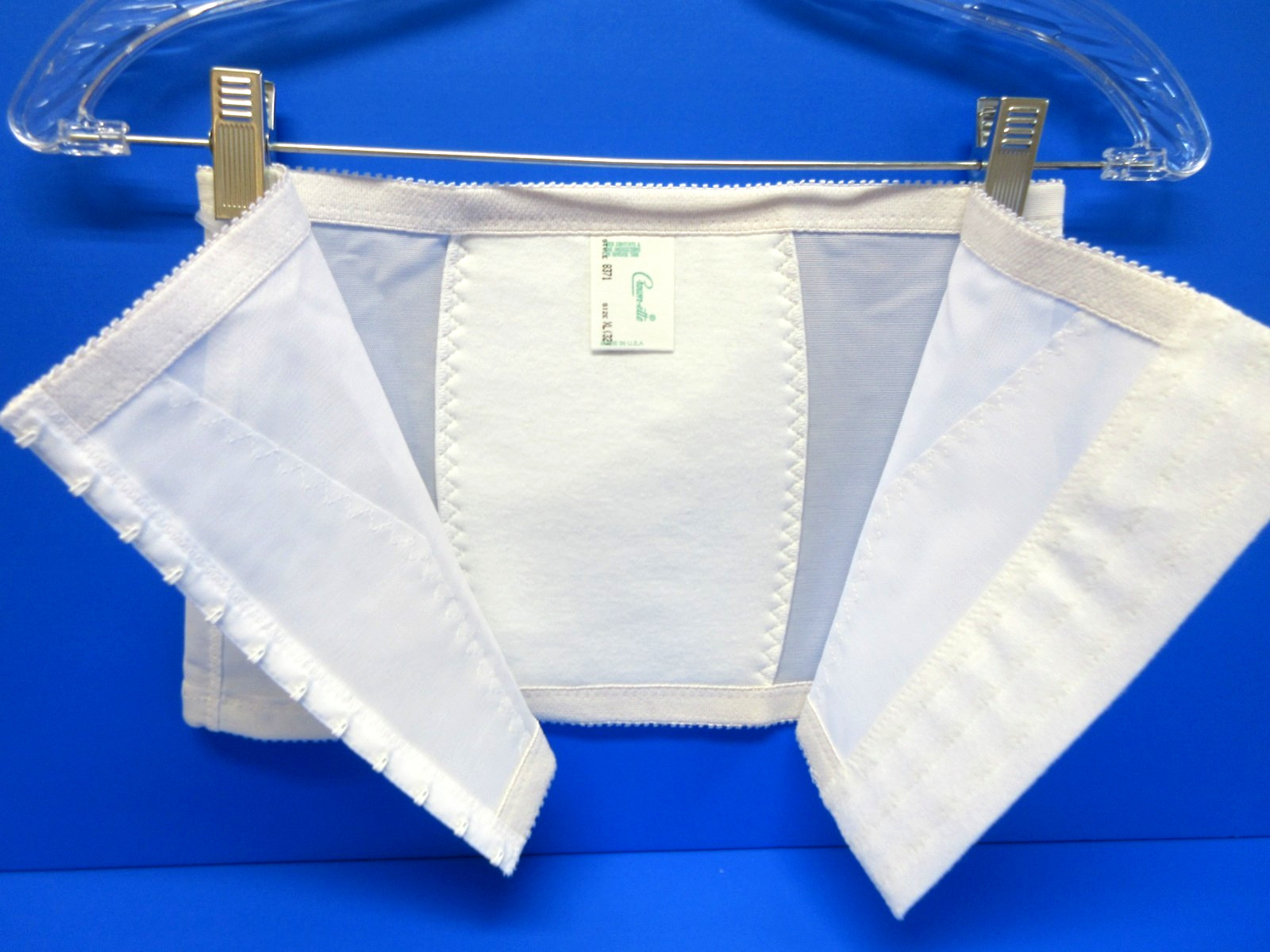 Vintage Crown-ette Style 8371 Girdle Waist Trainer Corset White Size XL (32)