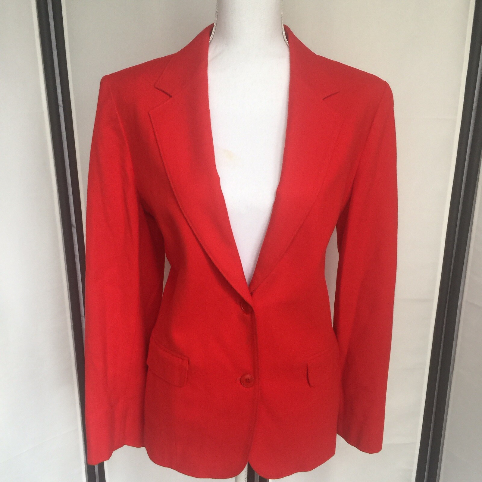 Pendleton Womens M-L Vintage 70s Blazer All Red Fully Lined See Measurements