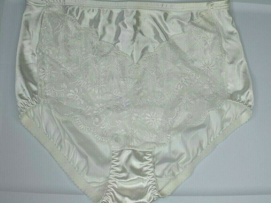 BEAUTIFUL VINTAGE BALI CONTROL TOP PANTIES UP 17% LYCRA LACY SATIN SIZE XL 31/32