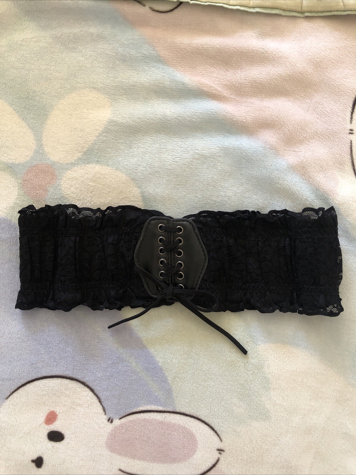 Sexy Women’s Elastic Stretch Lace Belt Steampunk Halloween Gothic Corset M L