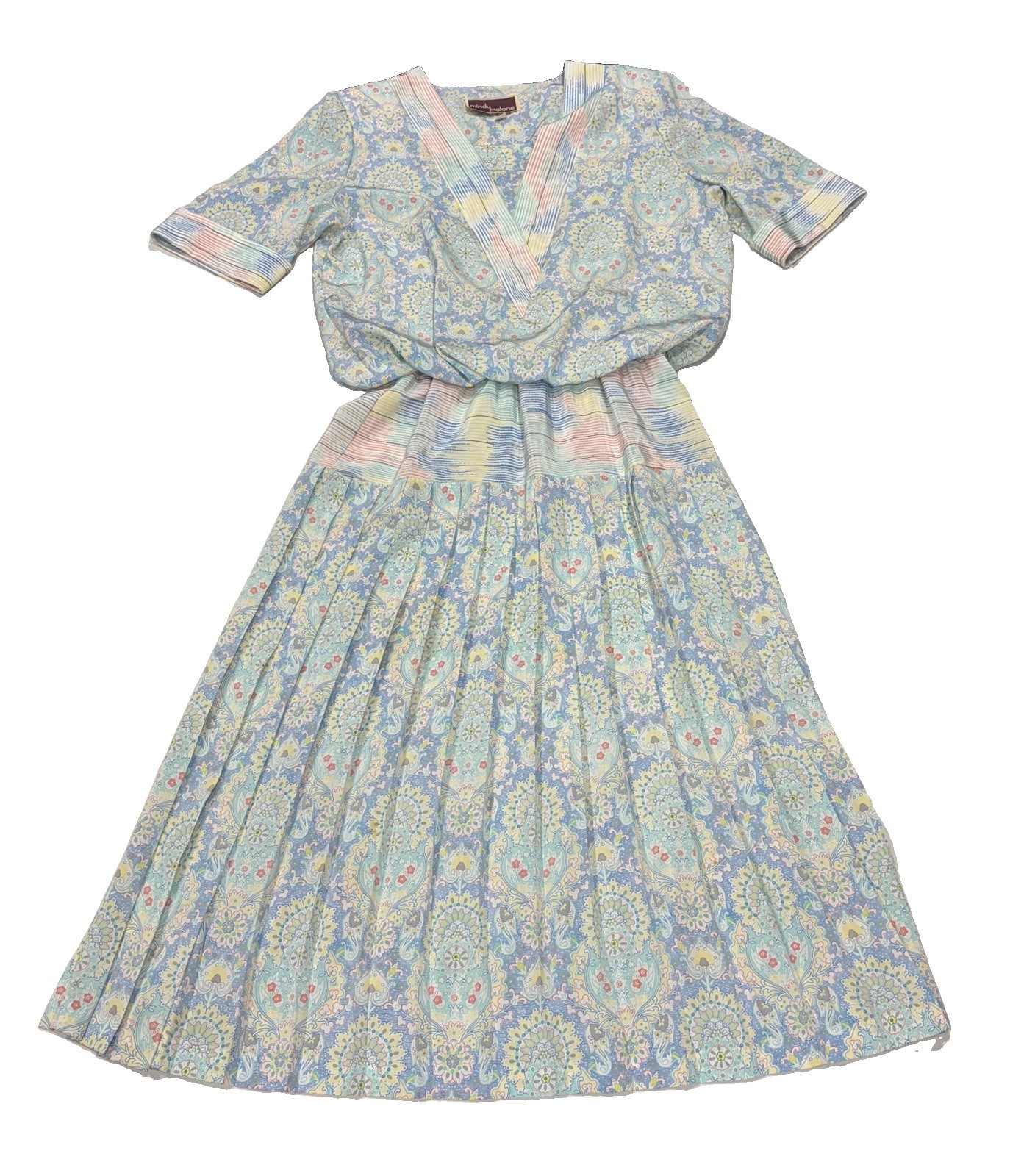 Mindy Malone Pastel Romantic Bohemian Dress Vintage Small