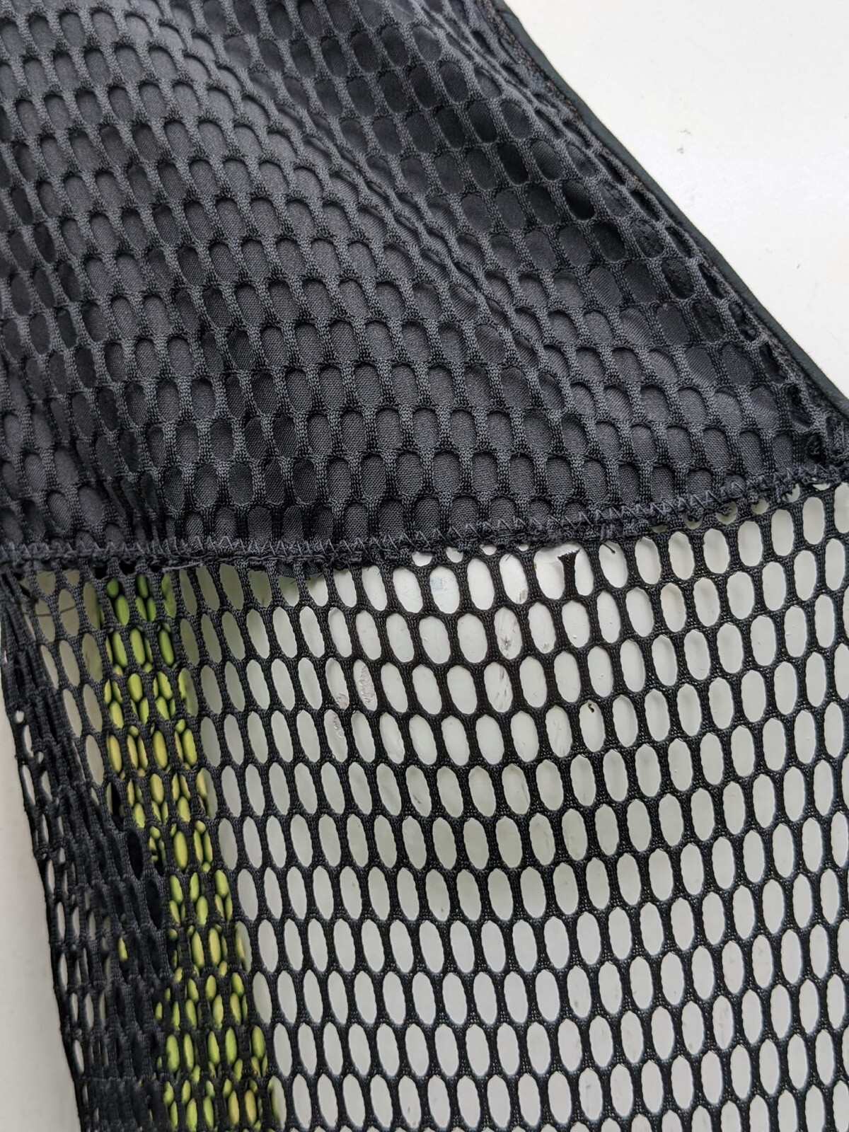 ALLURING FLAPPER 1920’S BLACK FISHNET DRESS W DRAPE TAILS AT SIDE 