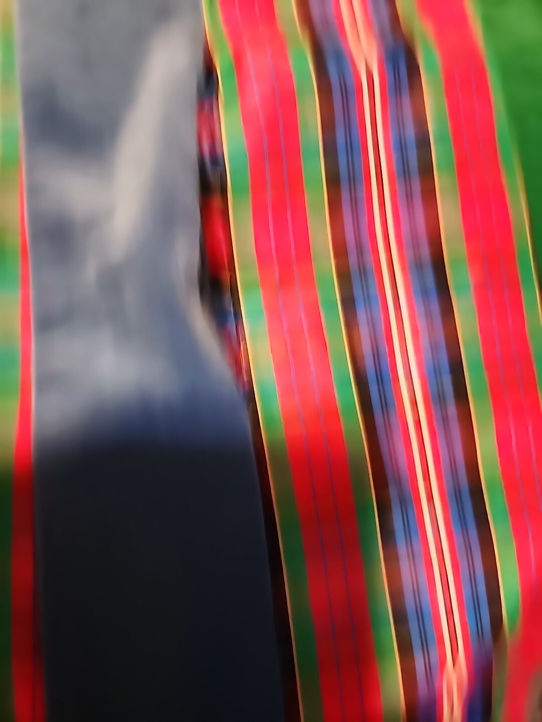Vintage Mr. Hank USA Made Velvet Plaid Taffeta Green Red High Waist Skirt S