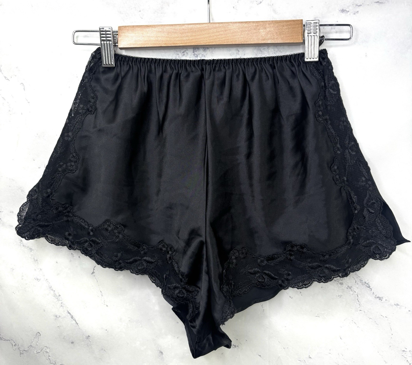 Vtg Y2k Victorias Secret Sexy Cheeky Shorts Satin Nightie Whimsigoth S Lace