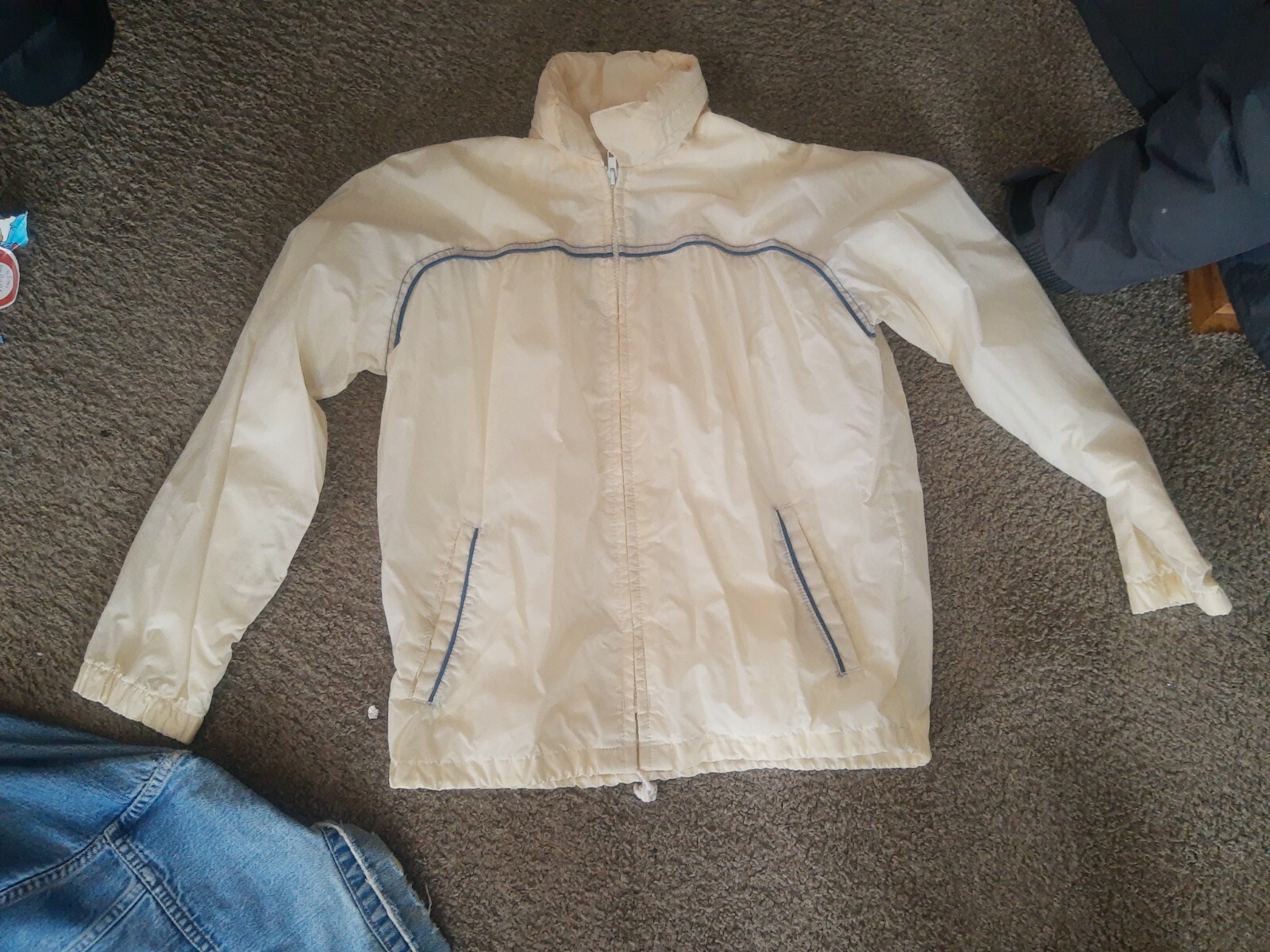 Vintage 80’s Women’s Lady West Pacific Trail Rain Jacket Coat Cream White S Med