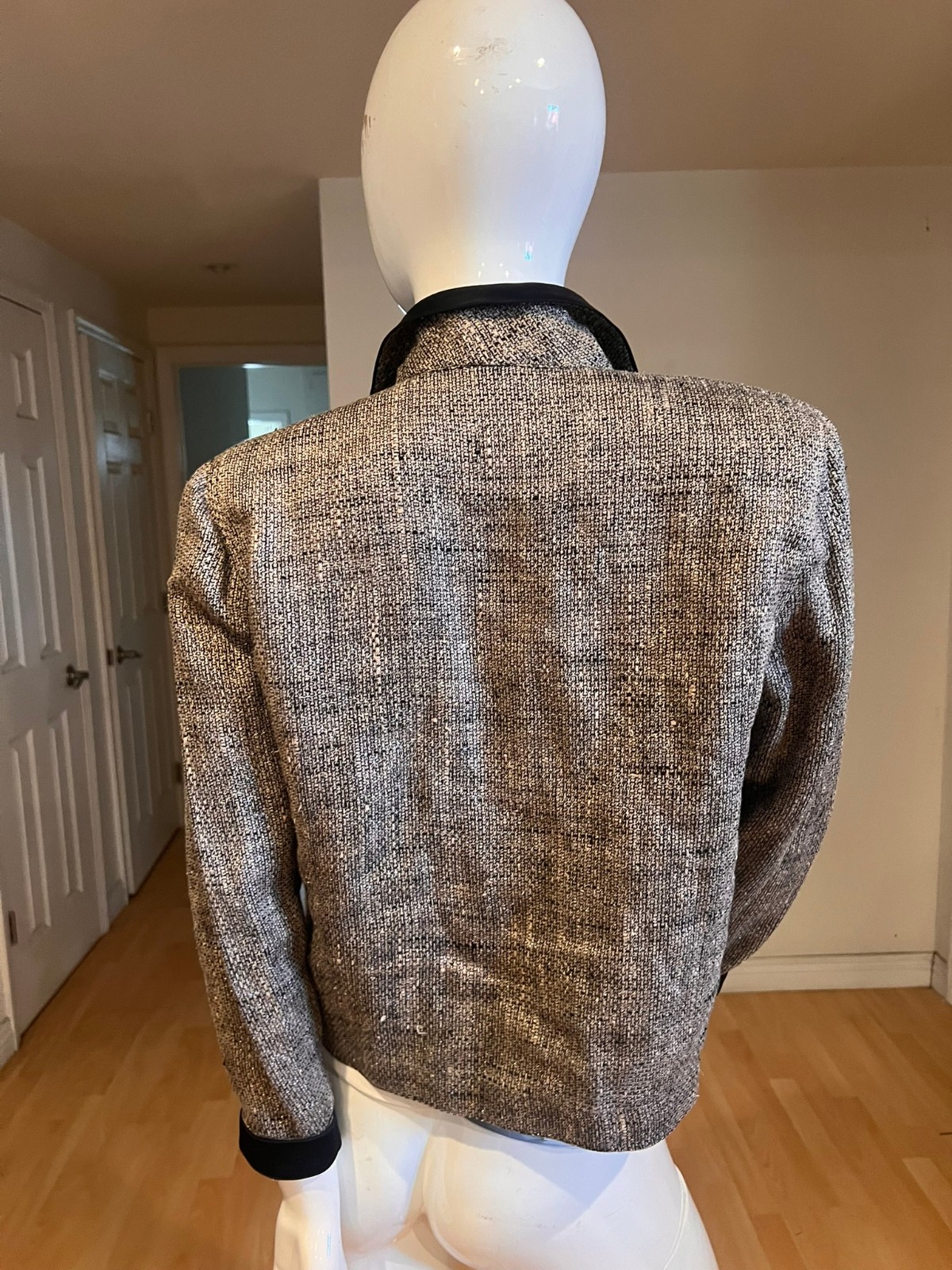 VINTAGE 80’S GIANNI VERSACE TWEED SILK LINEN BLAZER SZ L LARGE