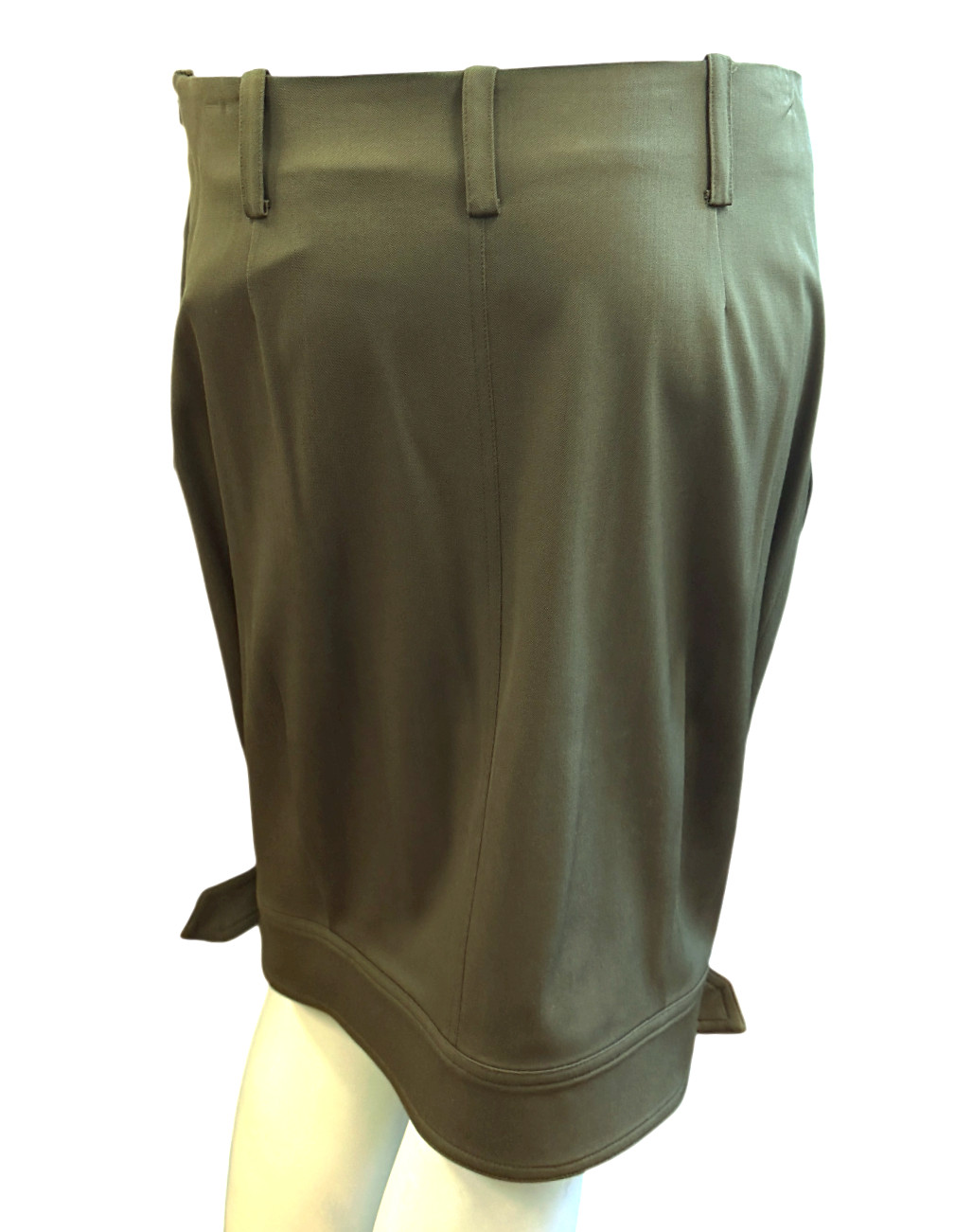NWOT CHRISTIAN DIOR John Galliano 2006 Skirt 10 Olive Green Khaki FR 42 RARE