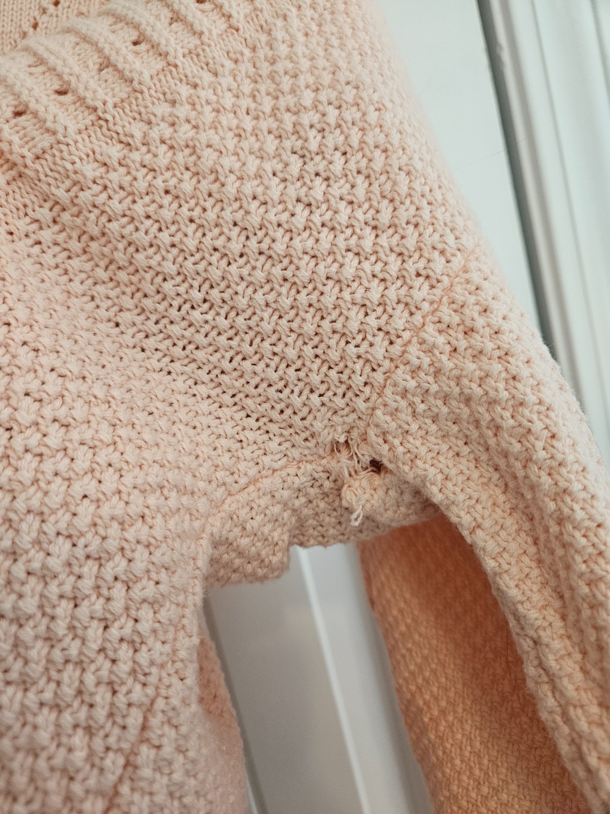 Vintage Picket and Post 100% Cotton Pink Sweater Size Large